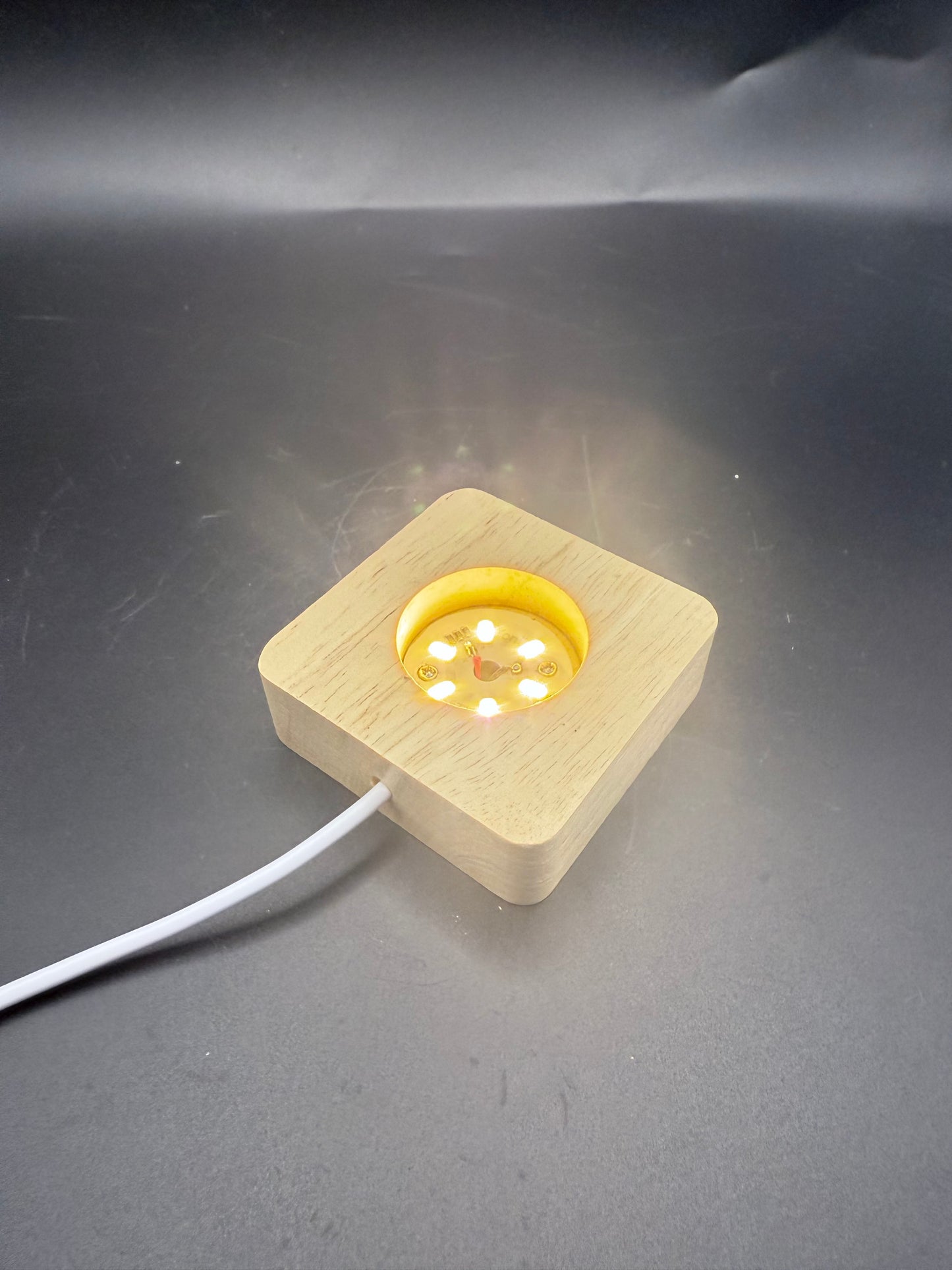 Wooden LED Light Base