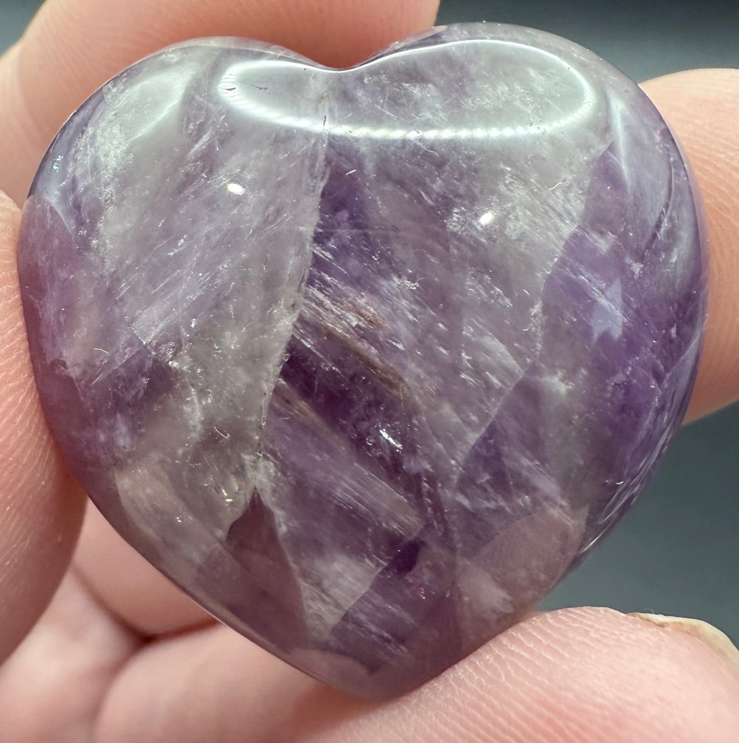 Amethyst Heart ā 3 cm