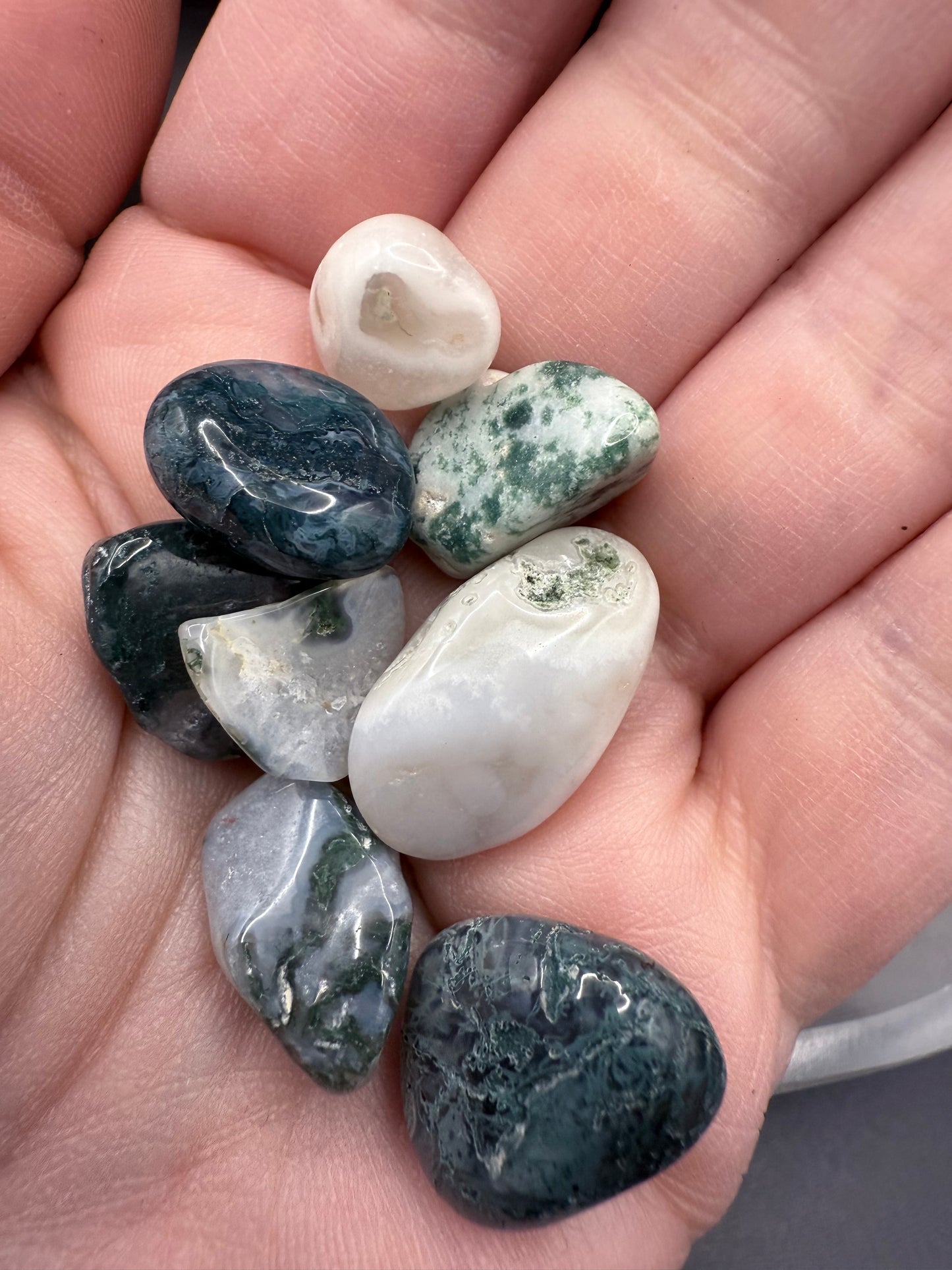 Moss Agate Tumbles