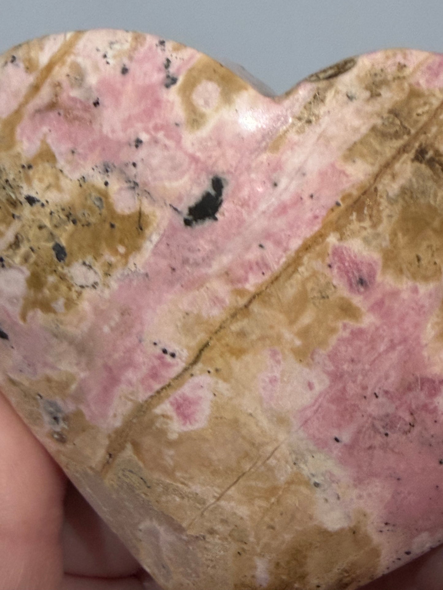 Pink Rhodonite Heart (Peru) C