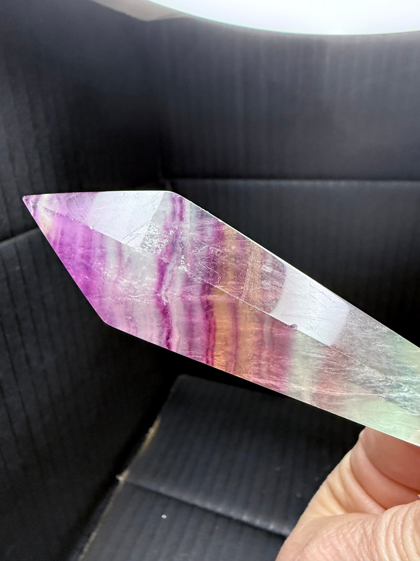 Candy Fluorite wand on stand