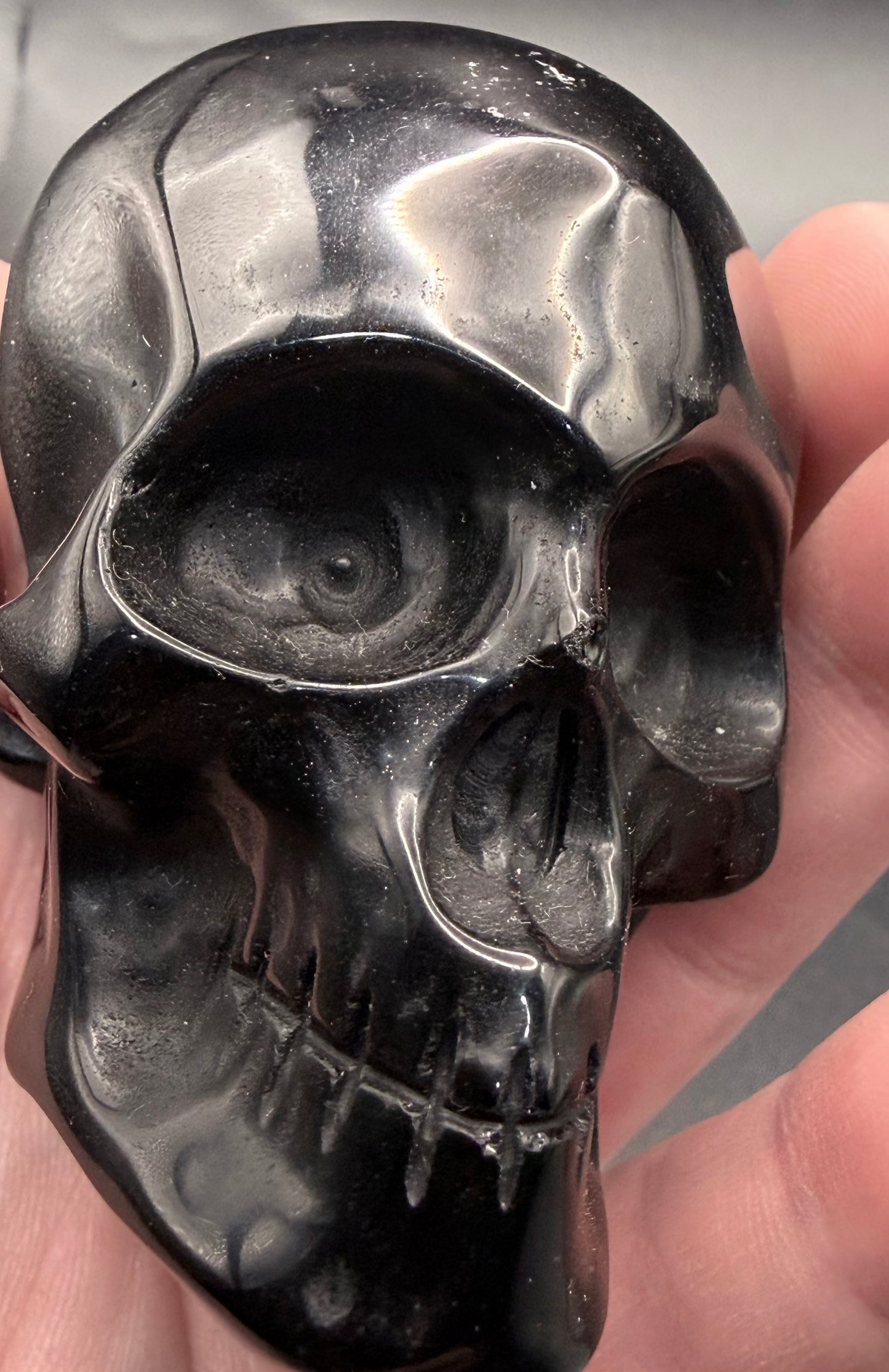 Black Obsidian Skull