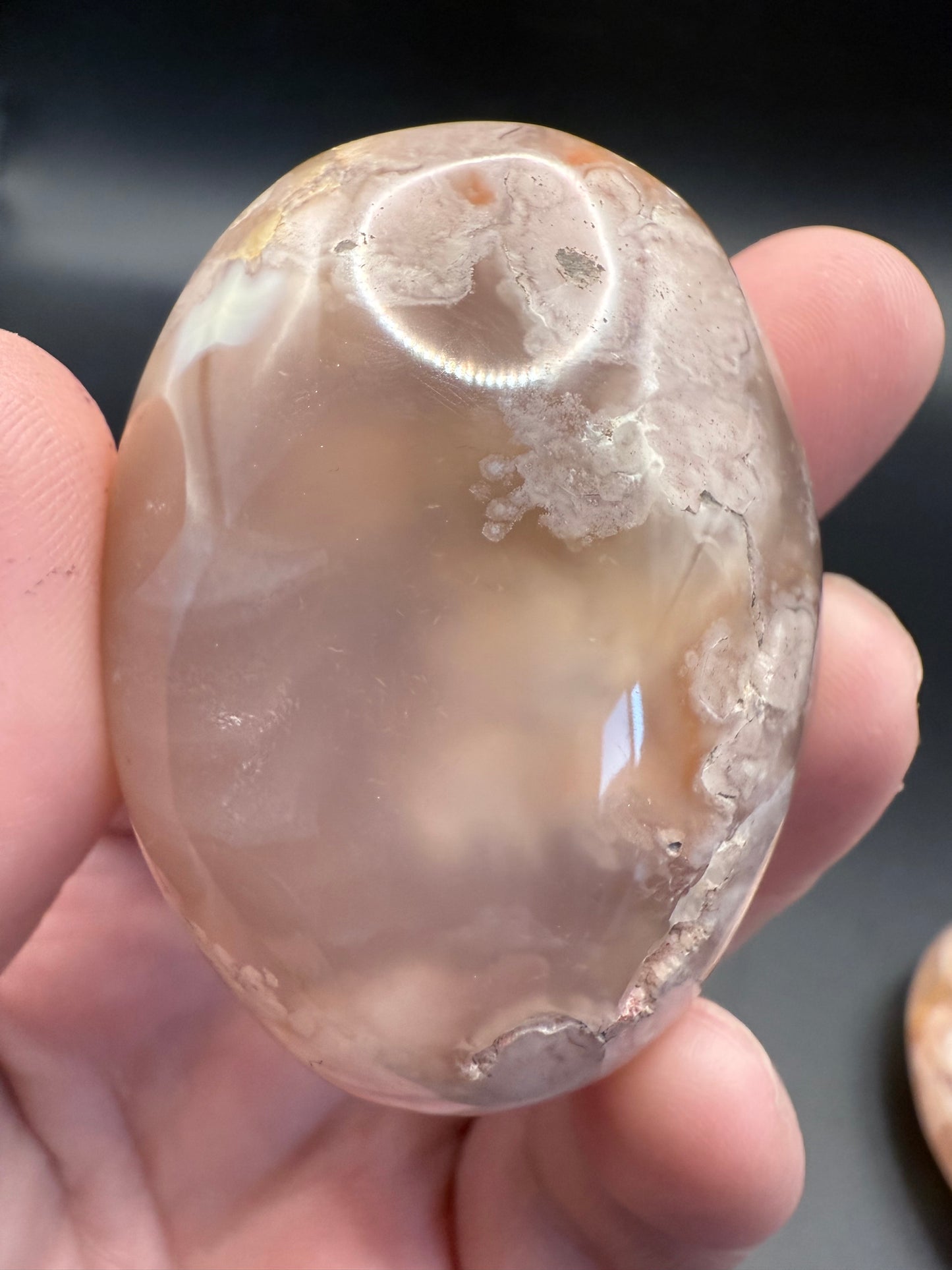 Flower Agate Palm Stone-Large size