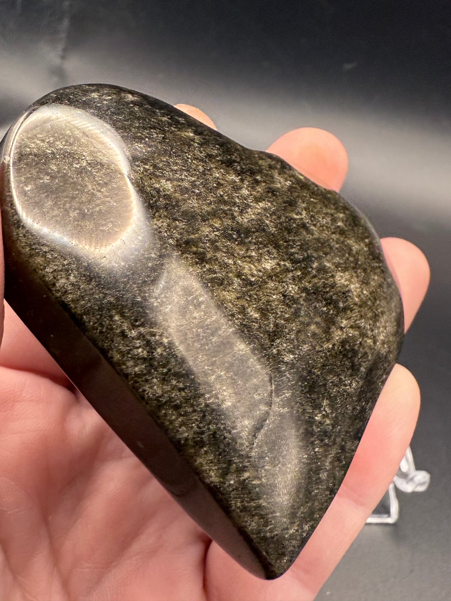 Gold Sheen Obsidian Heart
