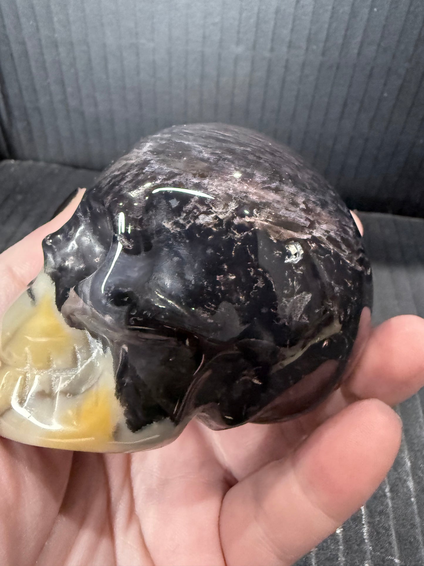 Volcano Agate Skull