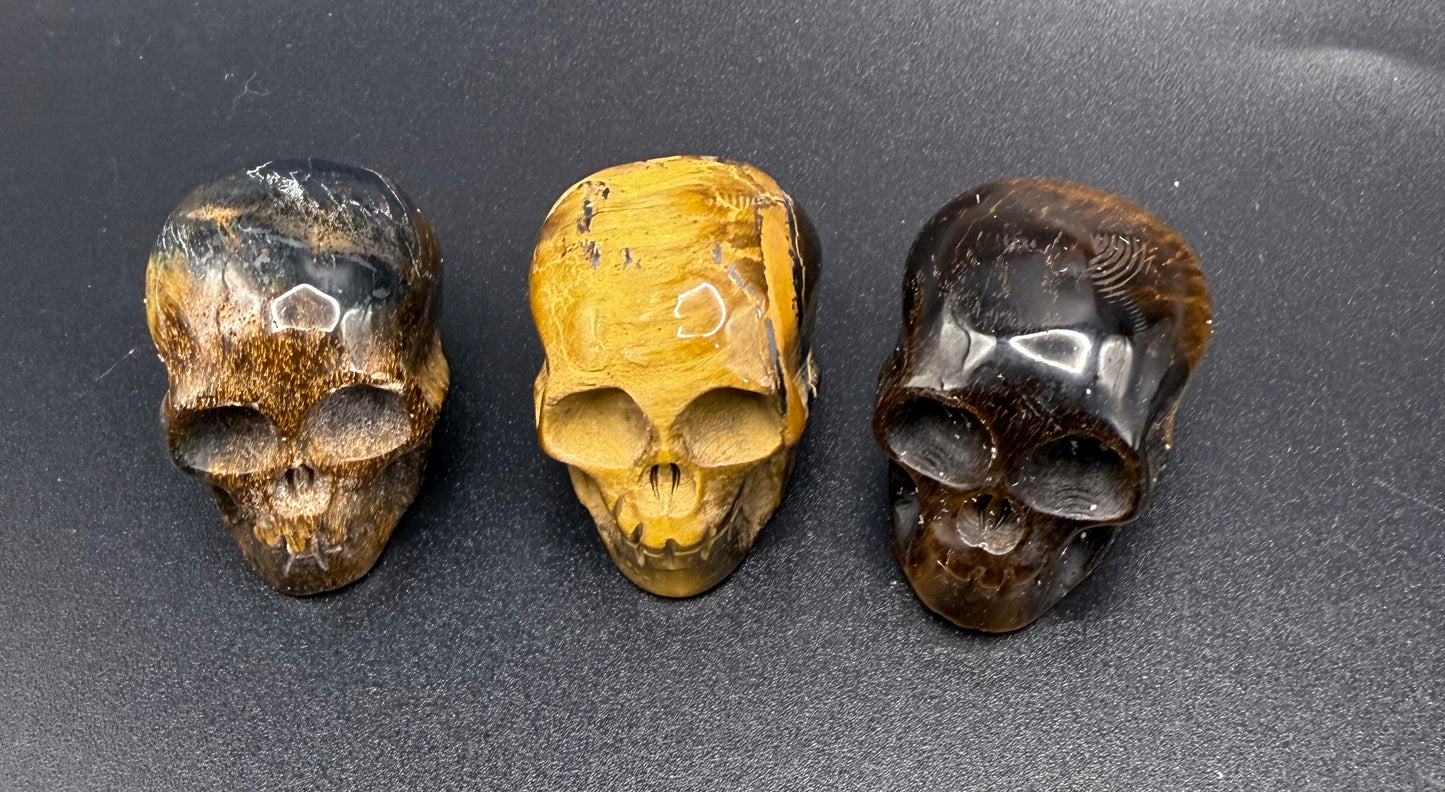 Tiger’s Eye Mini Skull Carving