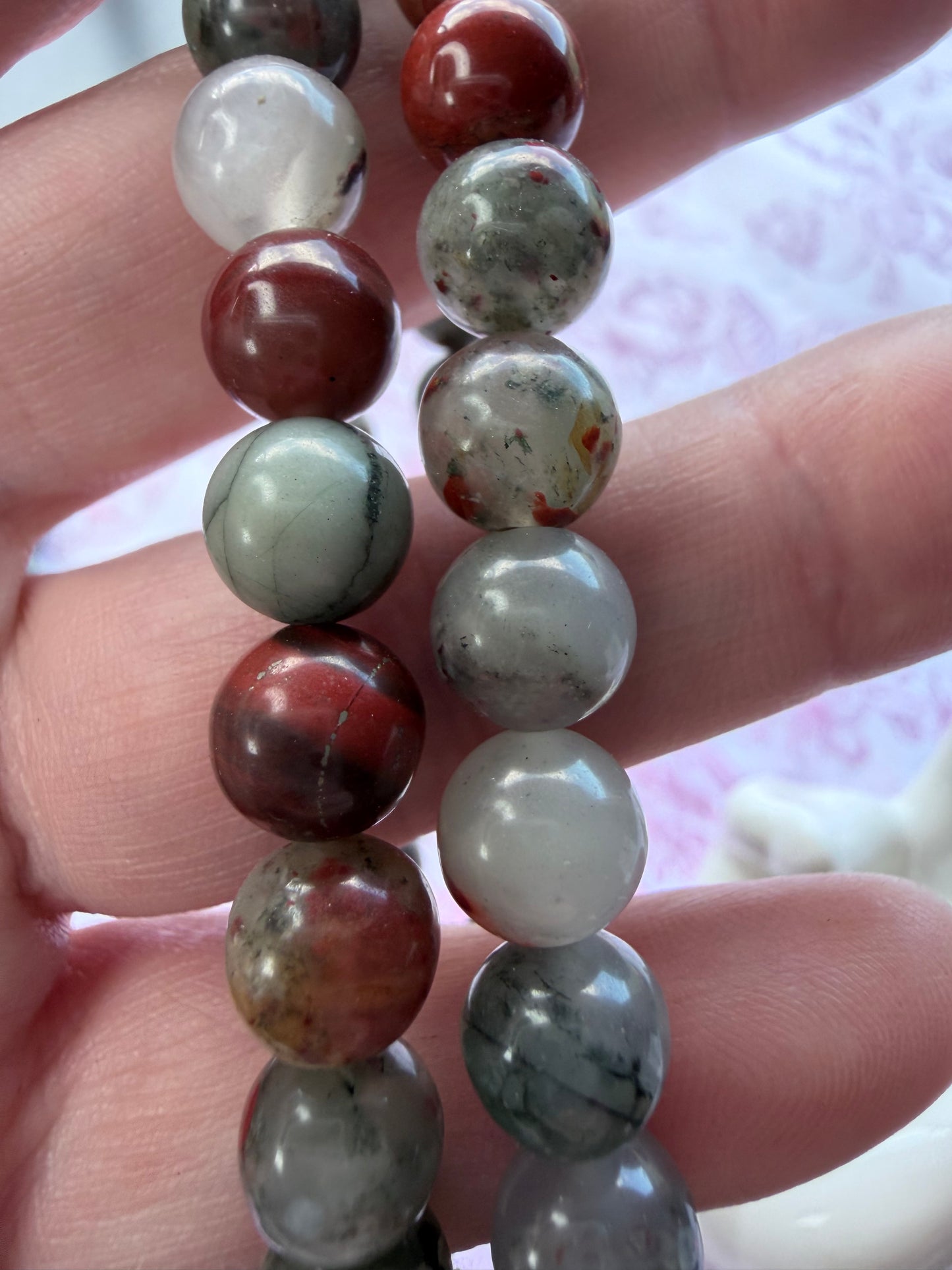 African BloodStone Bracelet 8mm