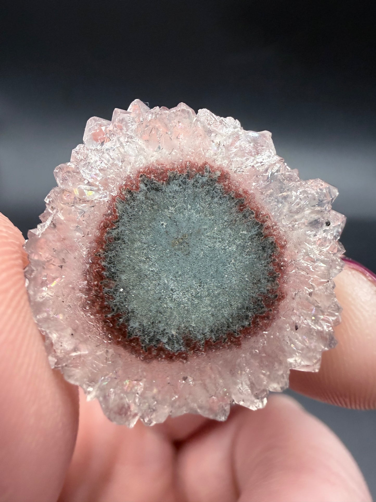 Amethyst Stalactite Slice in Display Frame