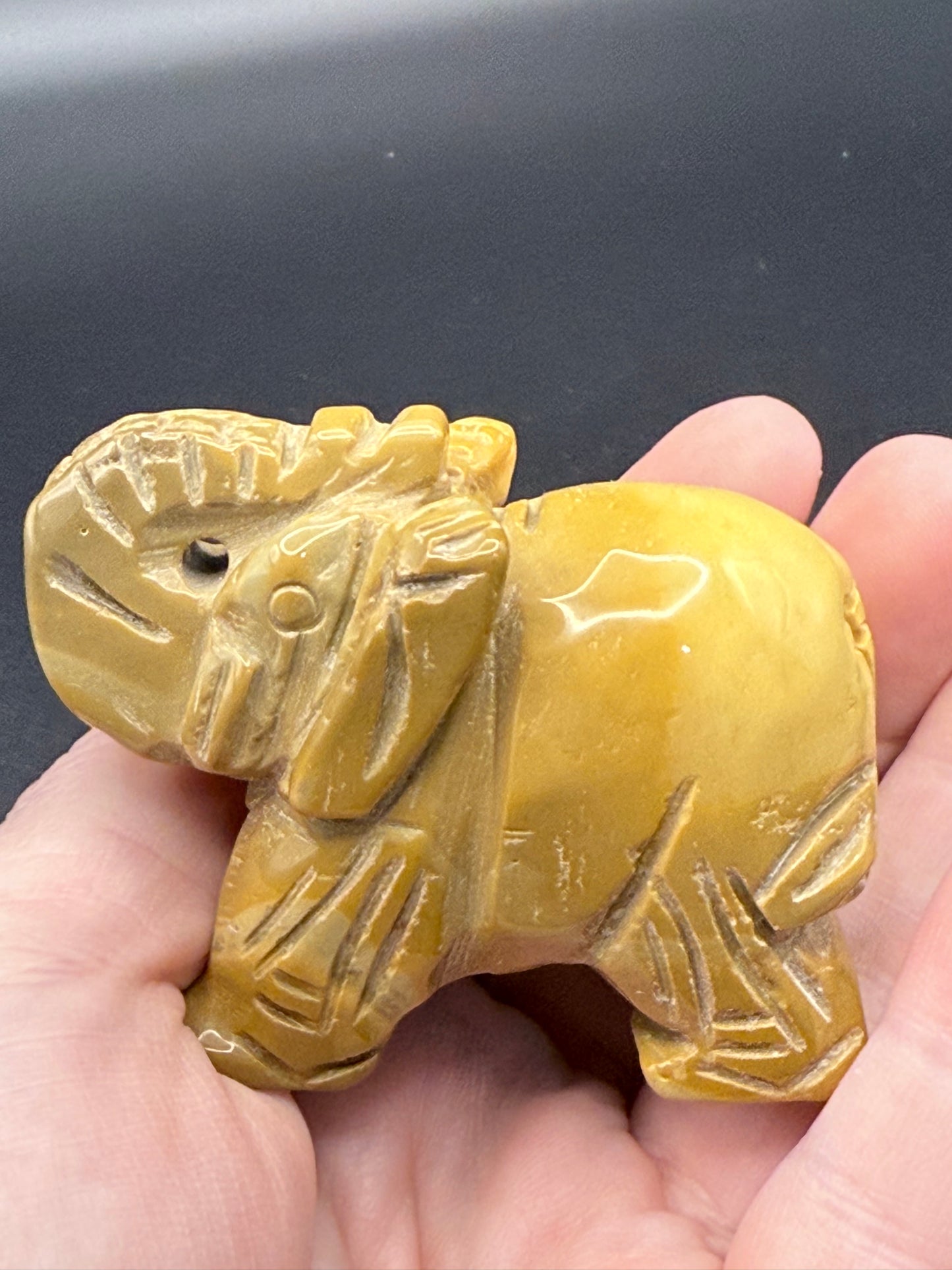 Yellow Jasper Elephant