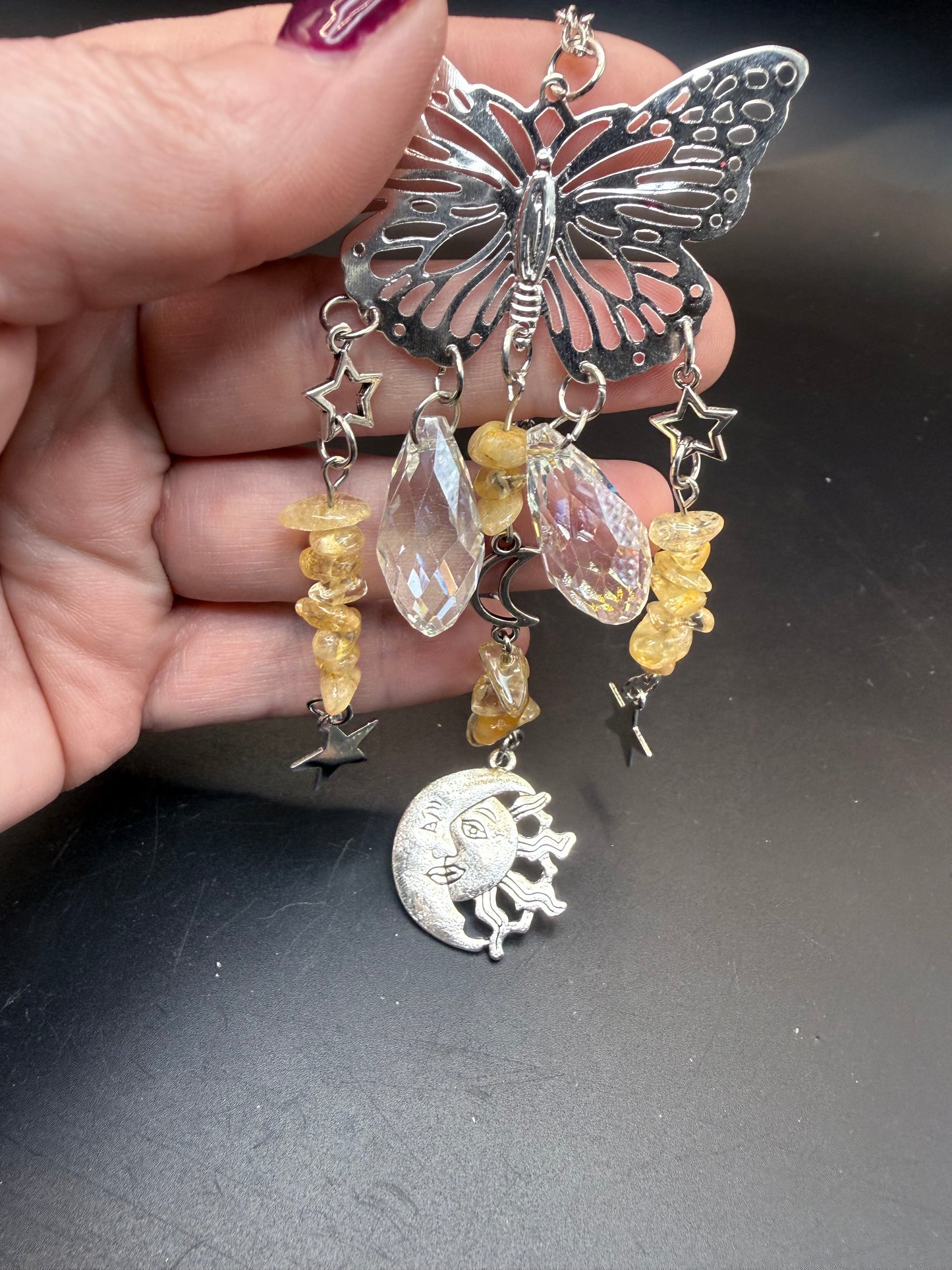 Citrine Butterfly Suncatcher