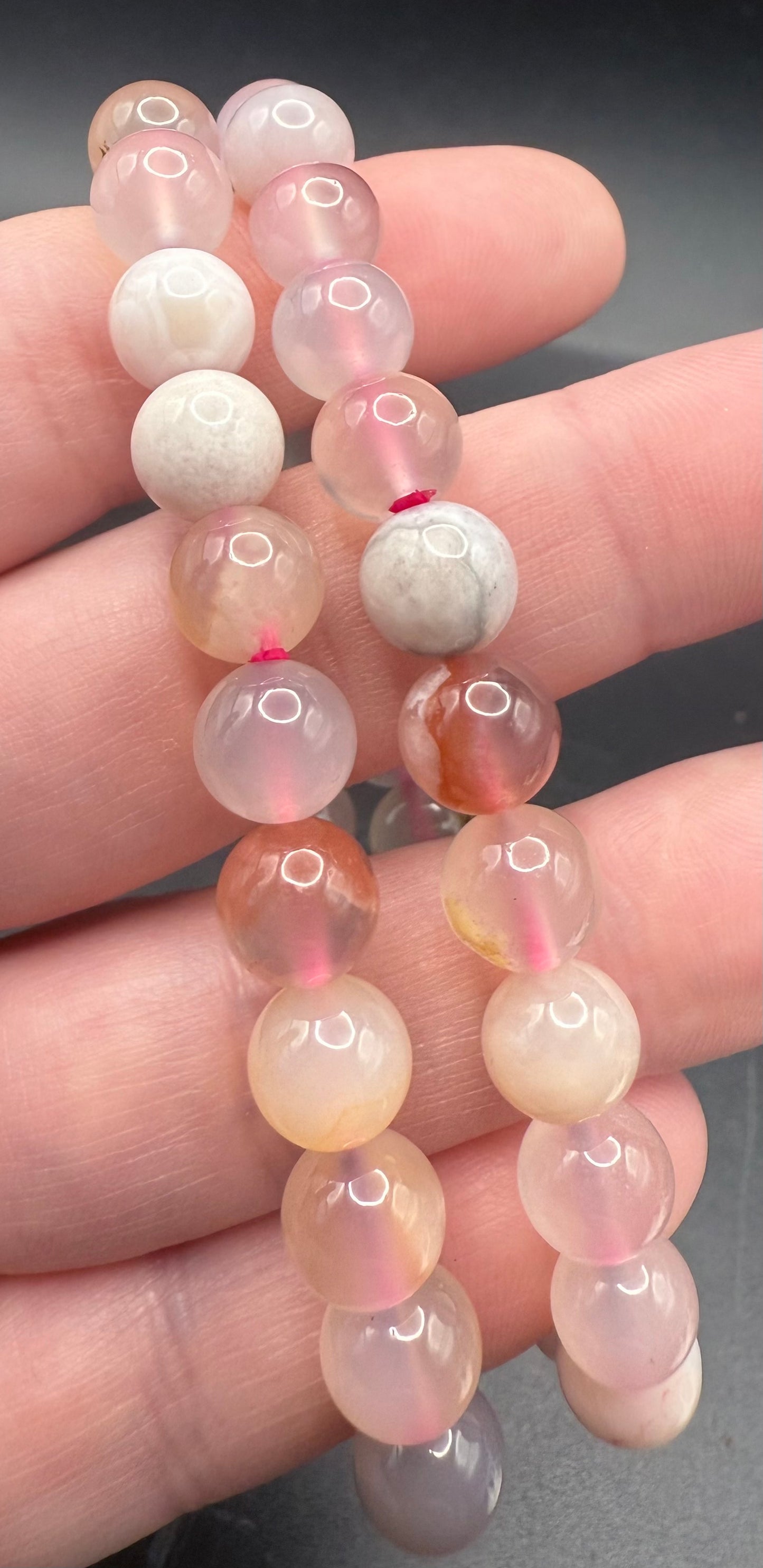 Flower Agate 8mm Bracelet
