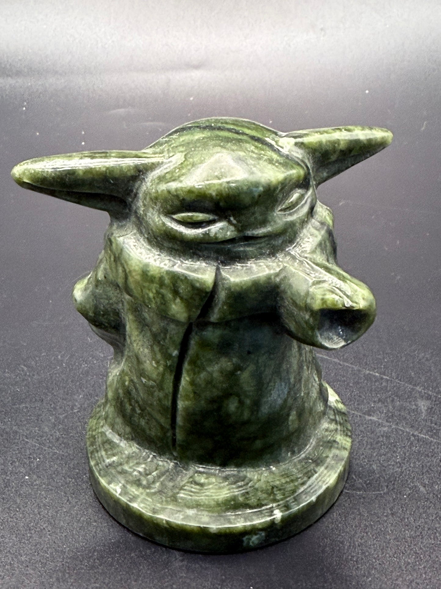 Baby Yoda (Grogu) in Serpentine Jade 342g 8cm