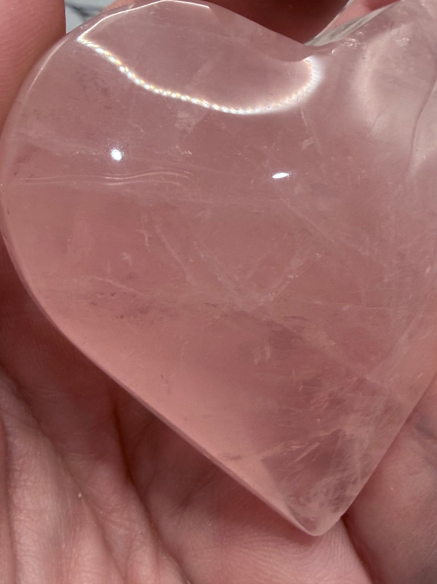 Rose Quartz Heart β Self Love & Calm (98g | 6.2 Γ 5.7cm)