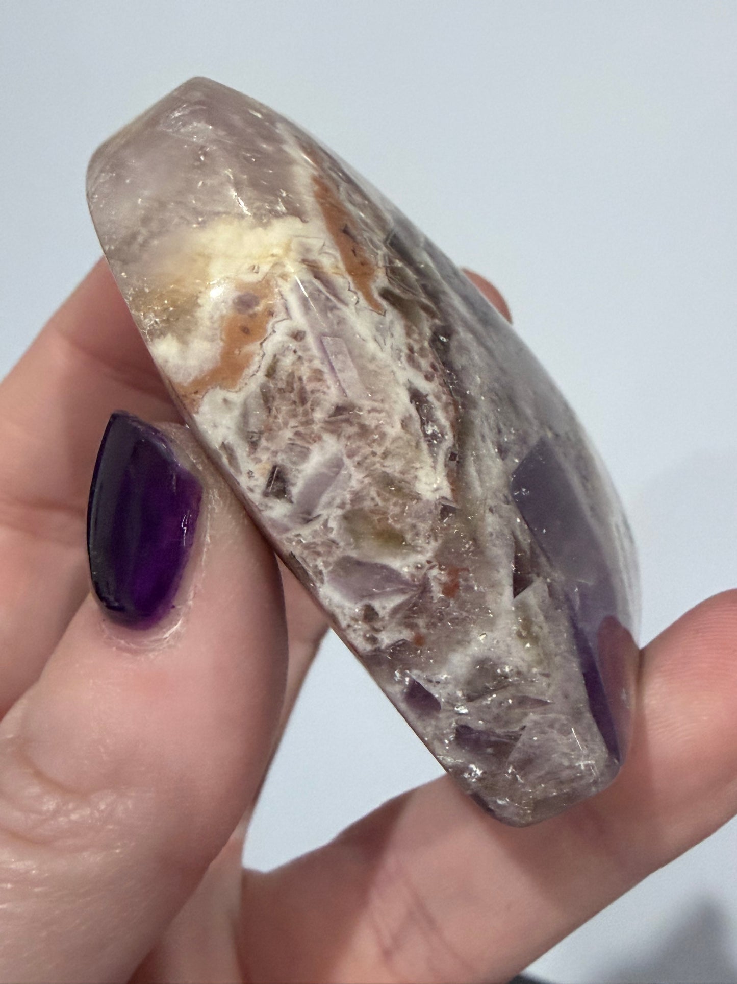 Chevron Amethyst Heart β Self Standing D