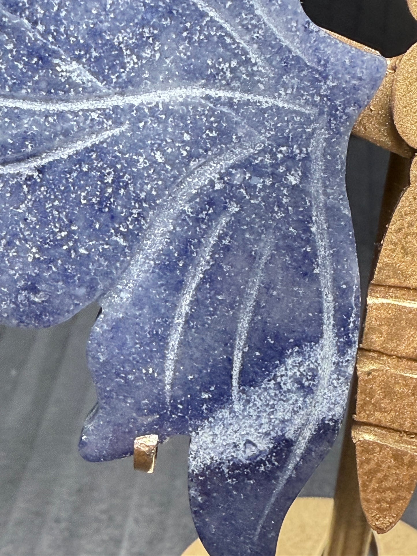 Blue Aventurine Butterfly on stand
