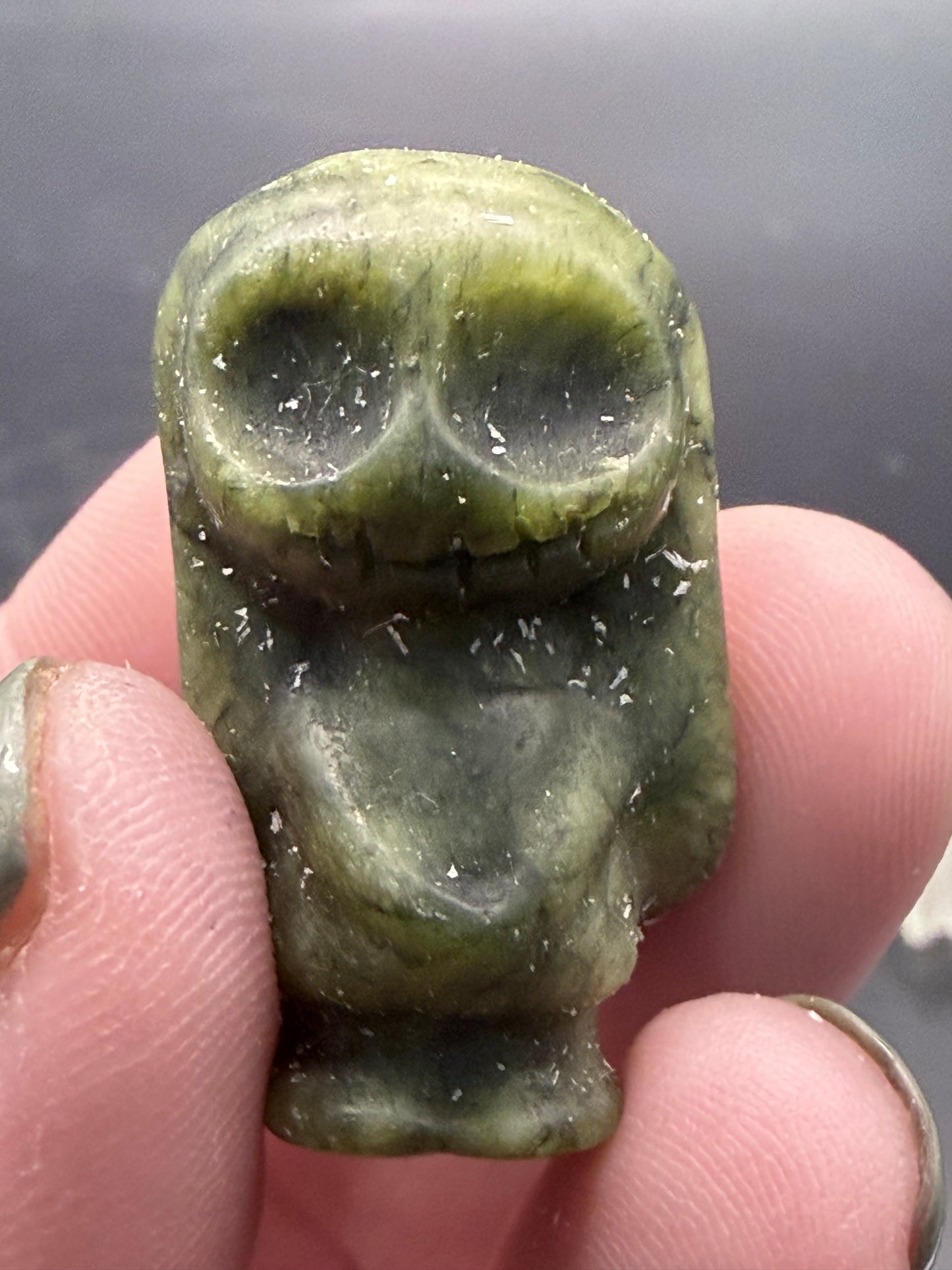 Green Jade Sally Skeleton Carving – 4.2cm
