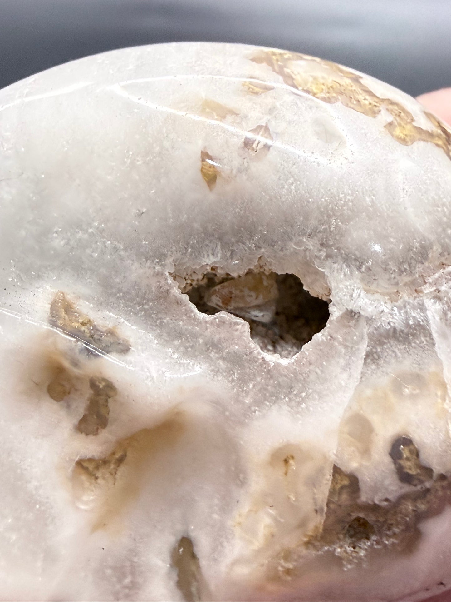 Moss Agate Skull Carving – 120g | 5.5 × 5cm