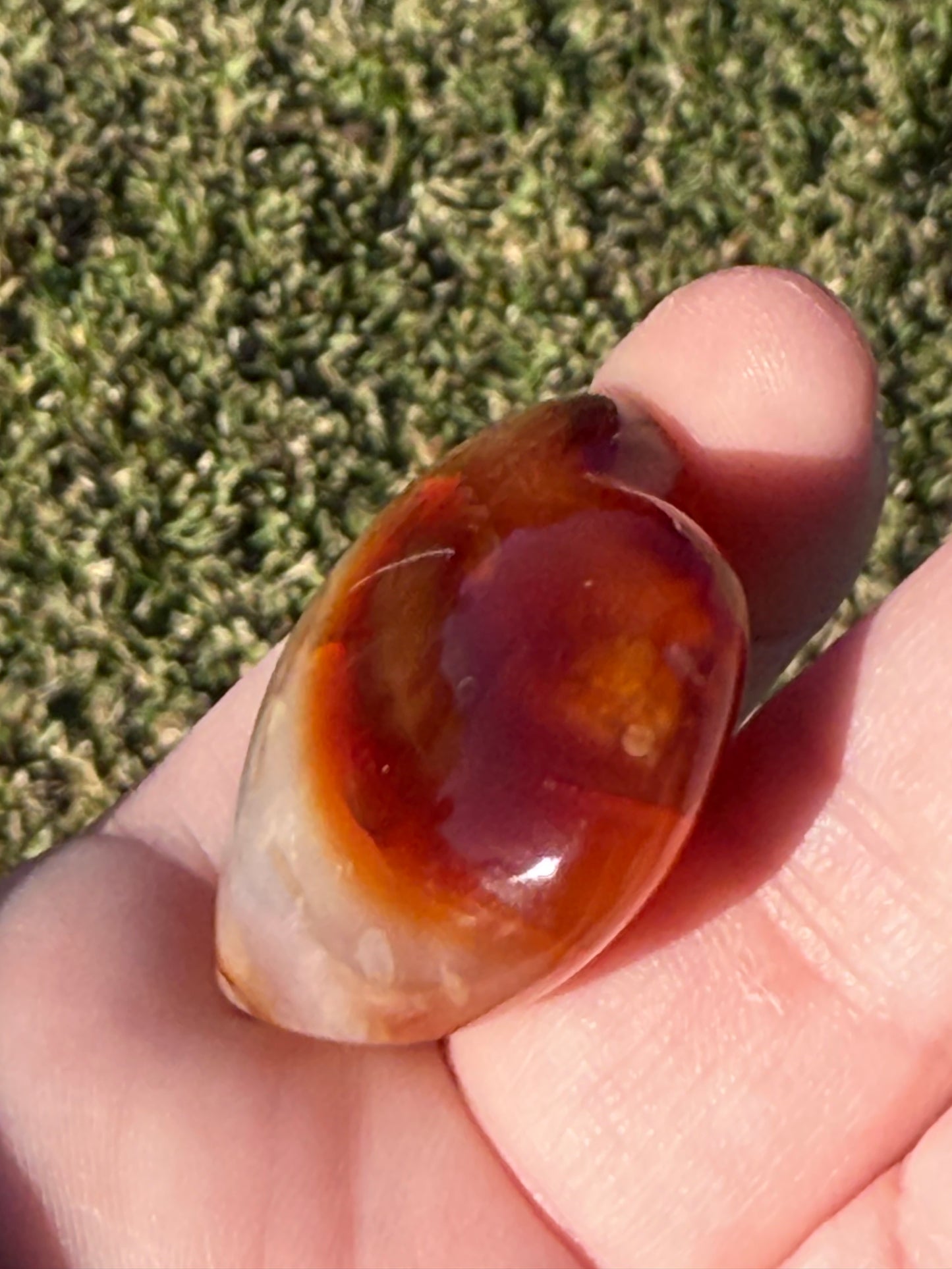 Carnelian Puffy 4cm Heart