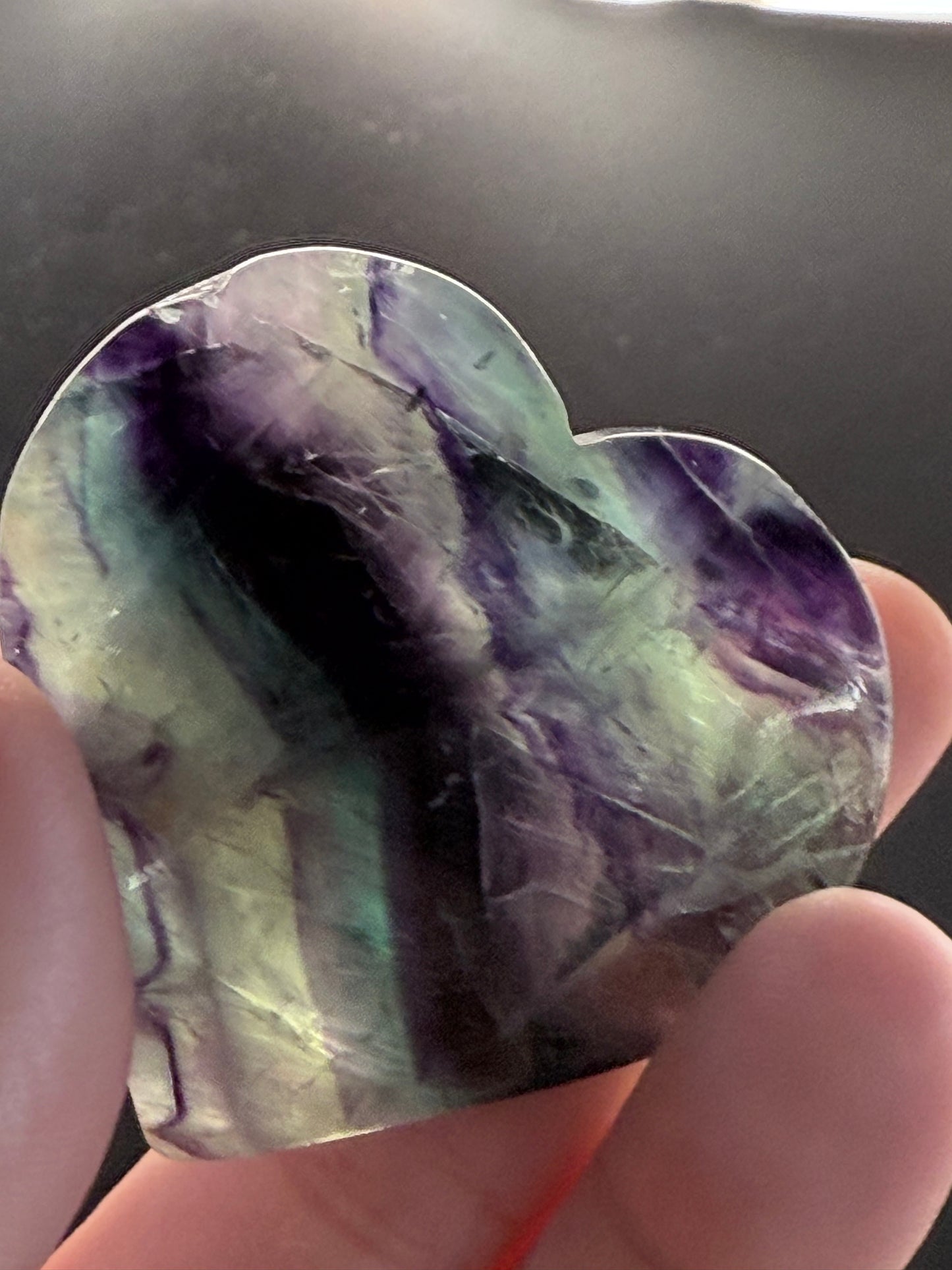 Free standing Fluorite Hearts