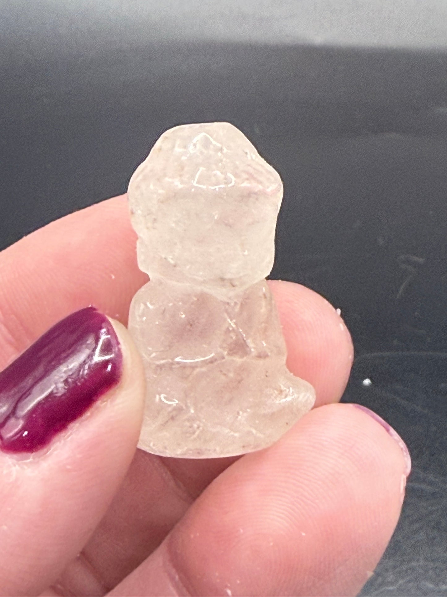 Clear Quartz Buddha Carving