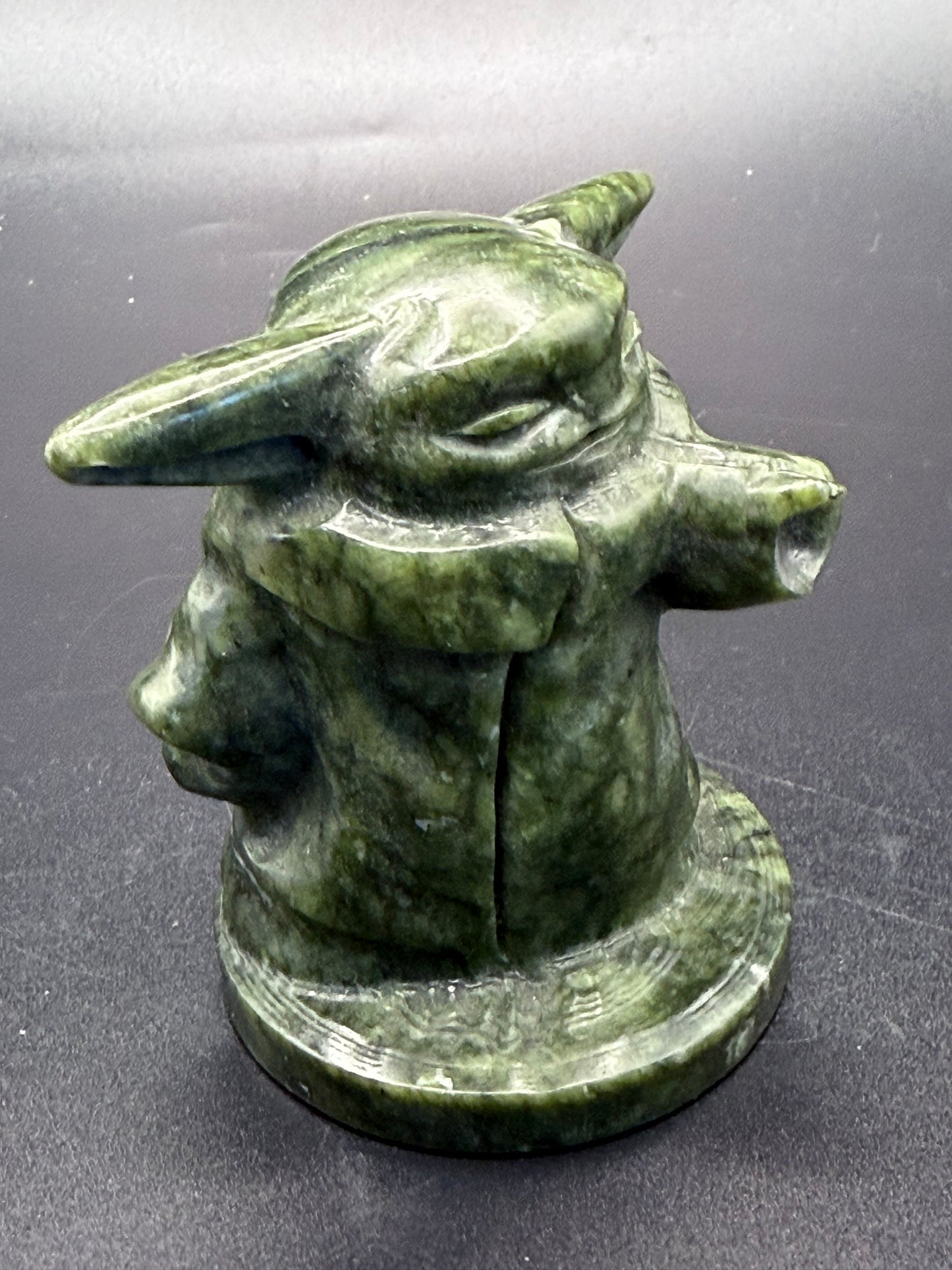 Baby Yoda (Grogu) in Serpentine Jade 342g 8cm