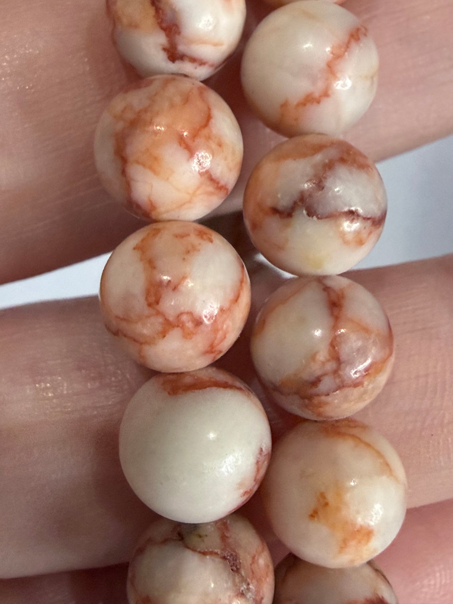 8mm Red Vein Jasper Bracelet Natural Jasper | Strength, Grounding & Stability