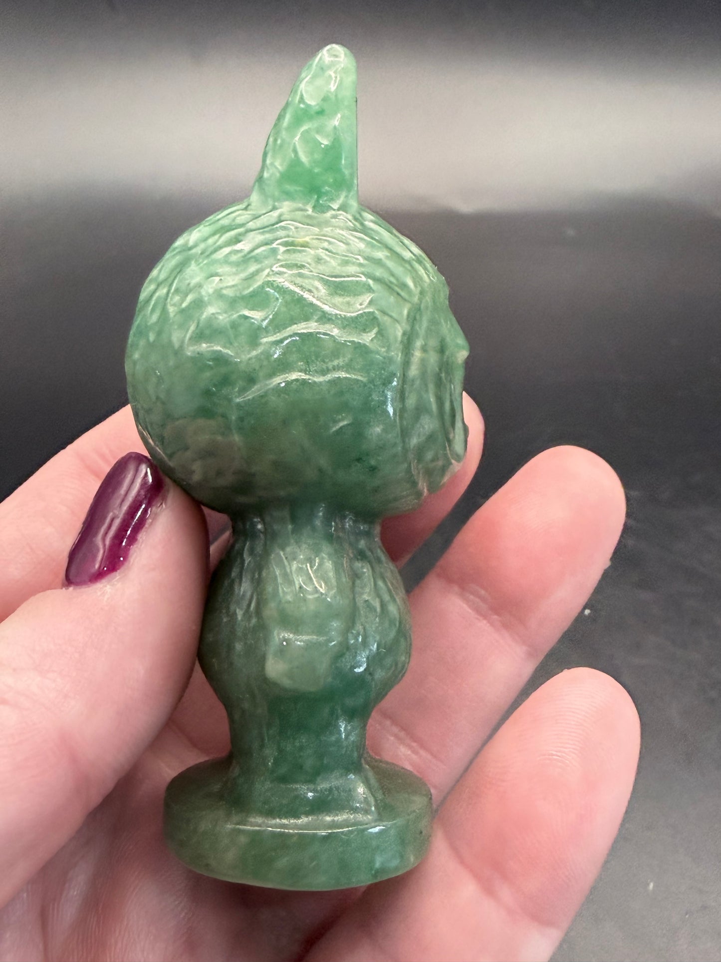 Green Aventurine Labubu Carving ā 8 cm