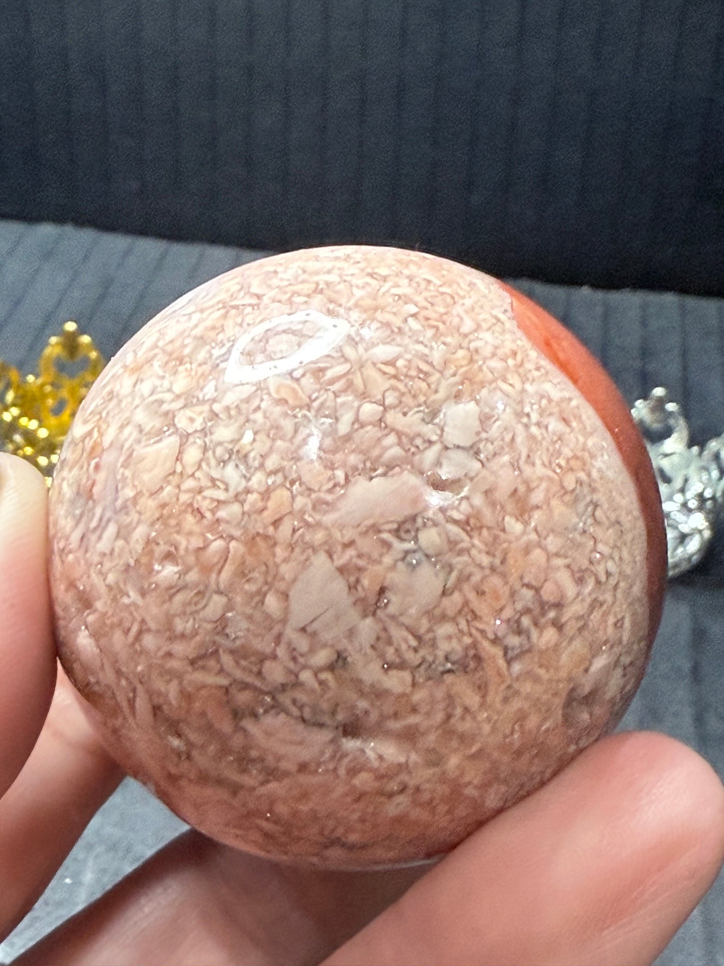 Pink Agate/ Pink Petal Sphere 5cm