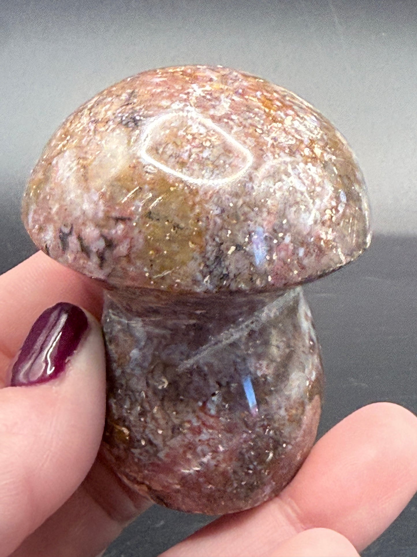 Ocean Jasper Mushroom Carving
