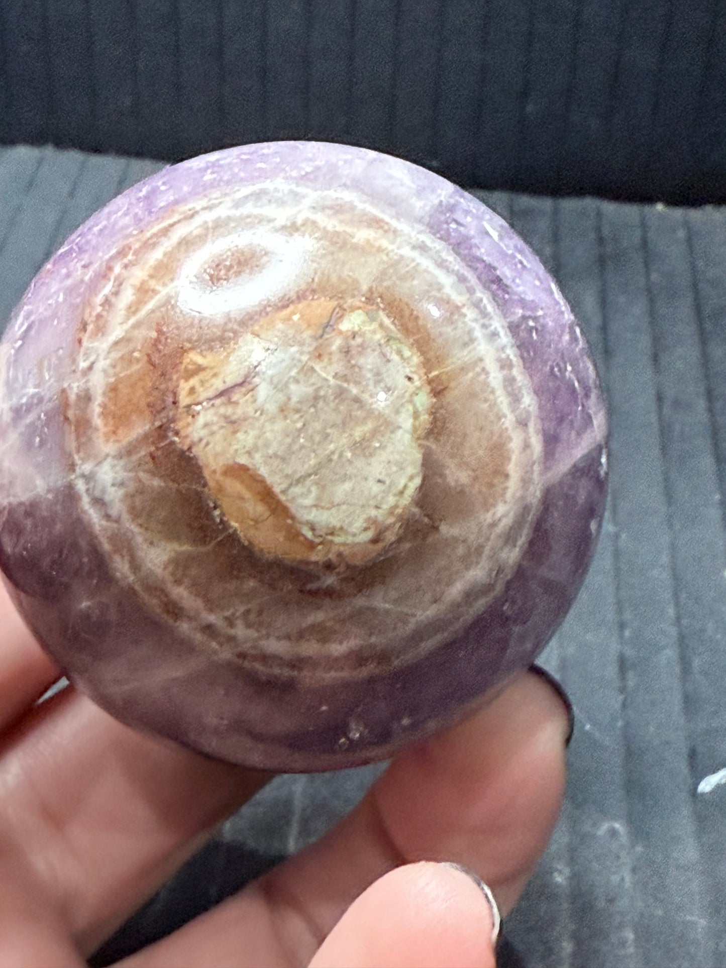 Amethyst with Crazy Lace Agate Sphere 5.3cm