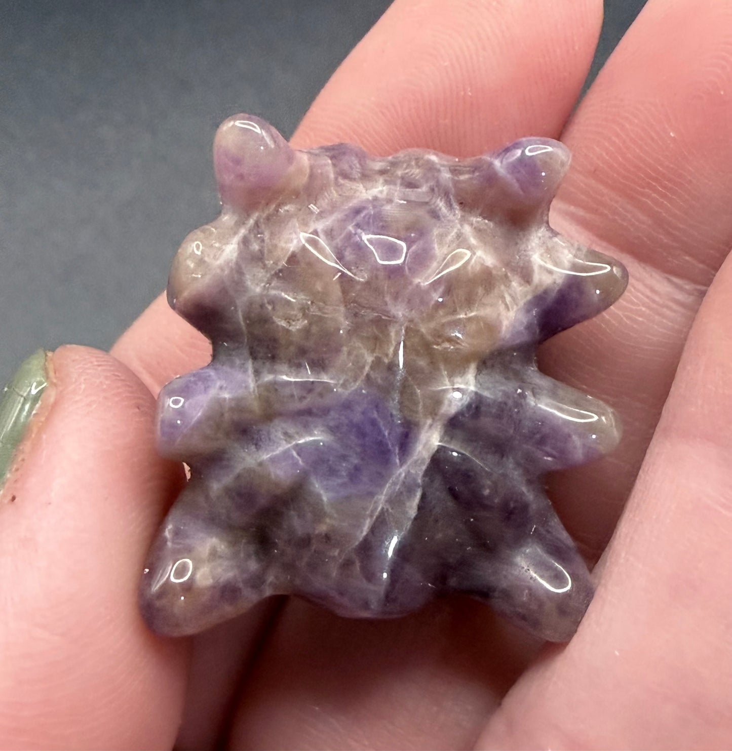Amethyst Spider Carving β 2.7cm