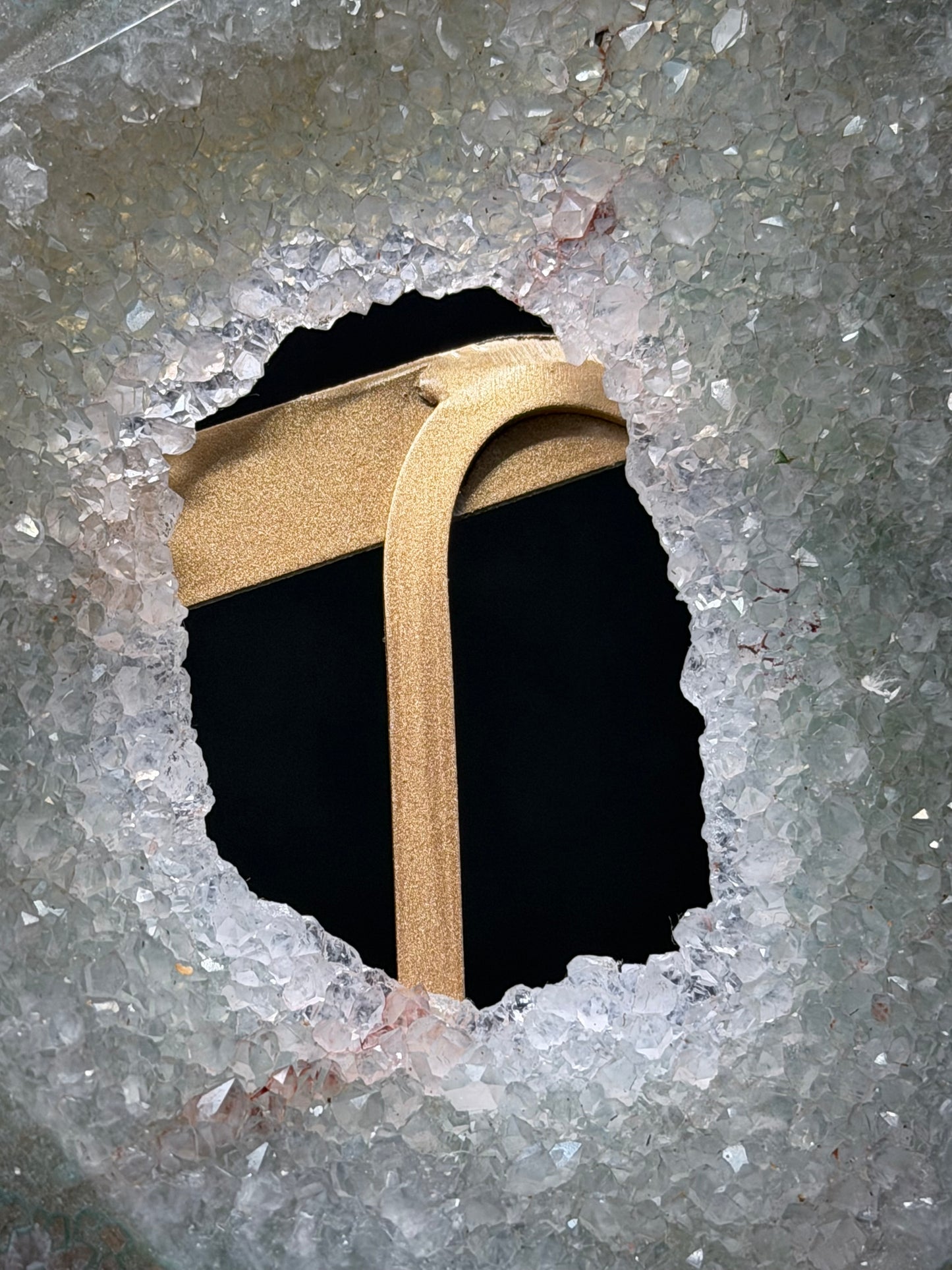 Large Agate + Quartz Druzy Butterfly Wings