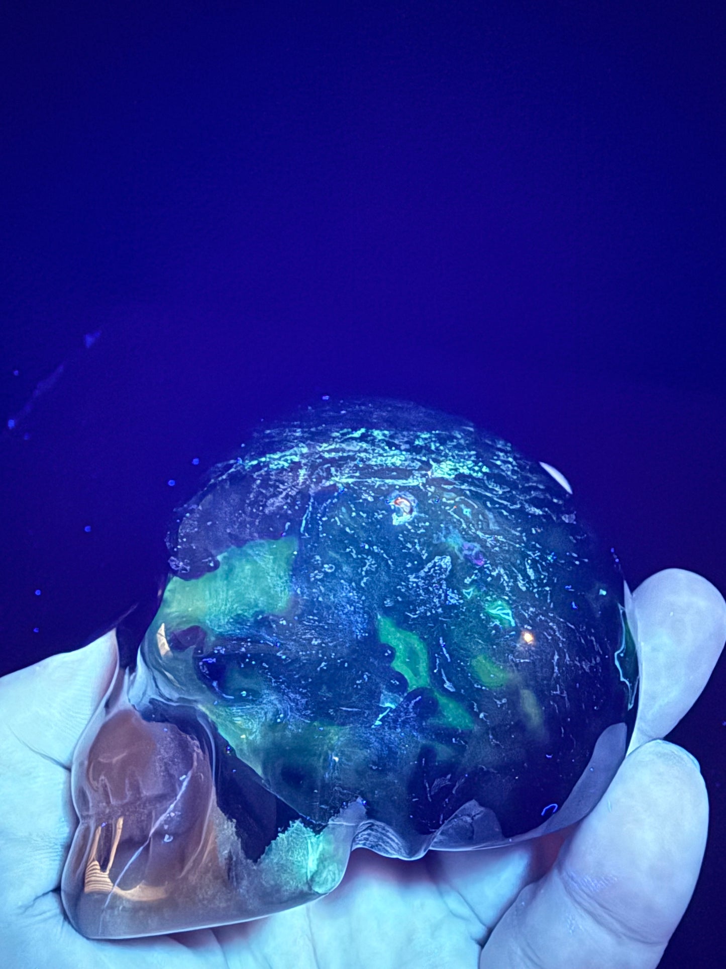 Volcano Agate Skull