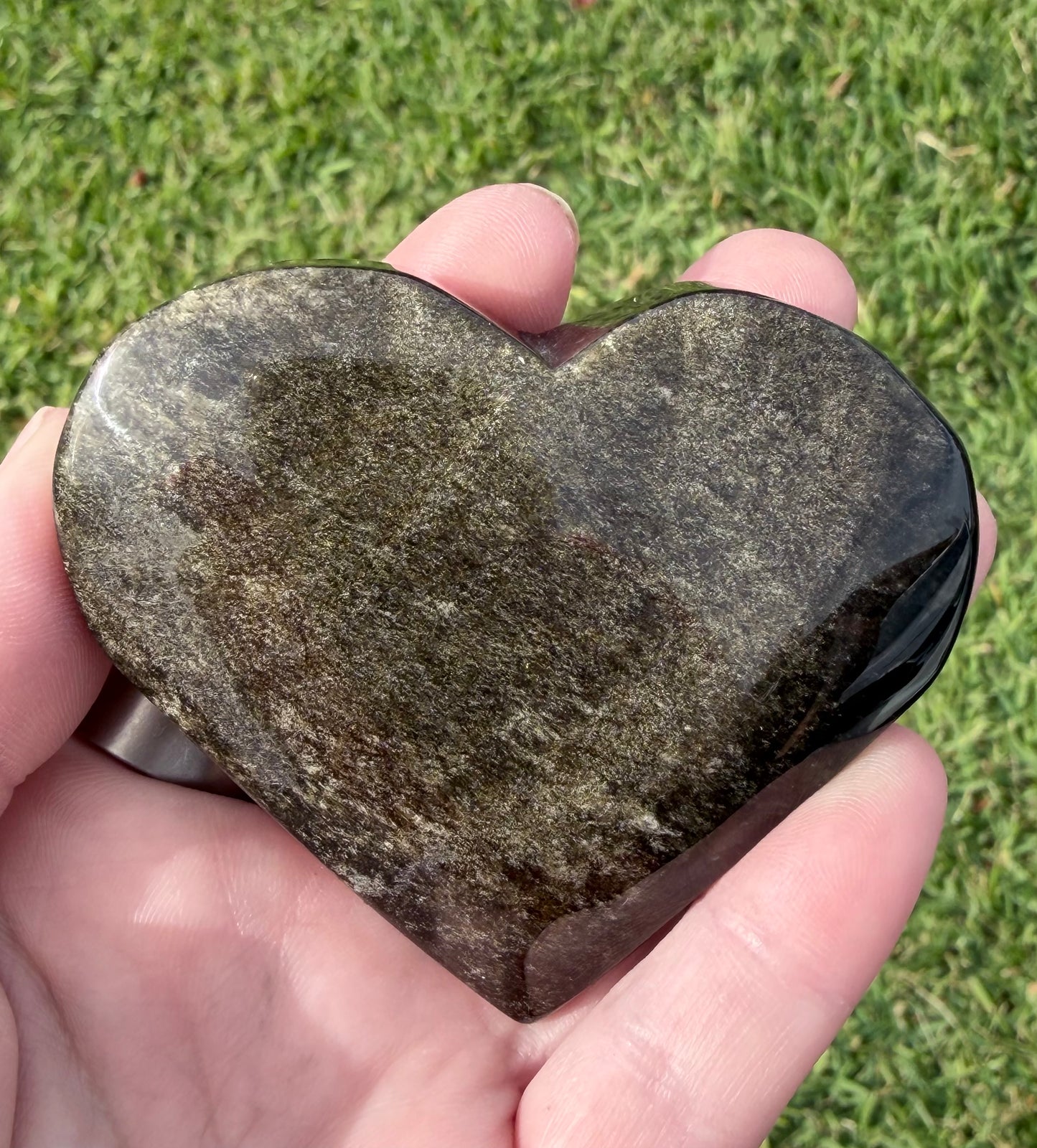 Gold Sheen Obsidian Heart – 7.3cm
