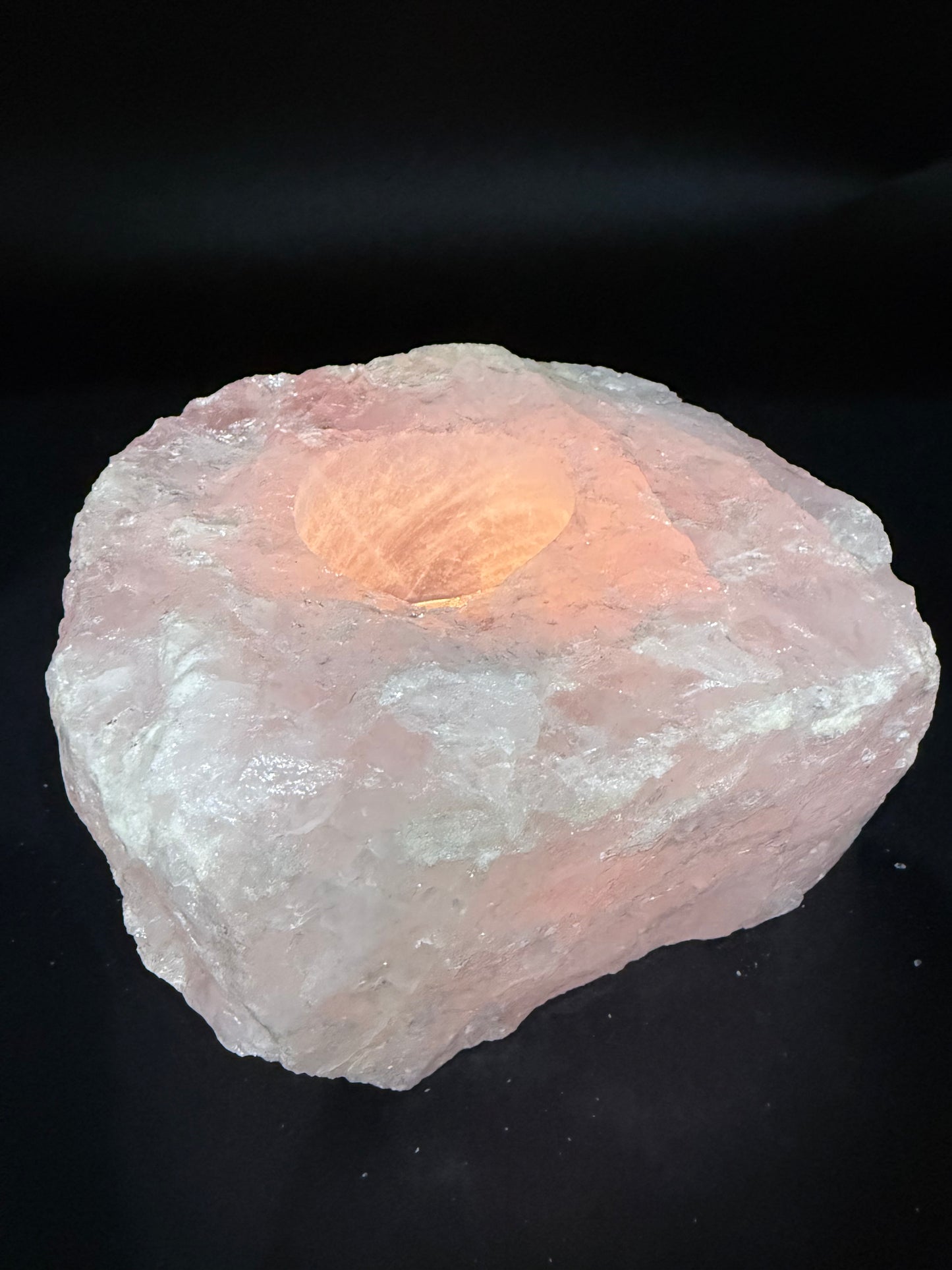 Rose Quartz Candle Holder