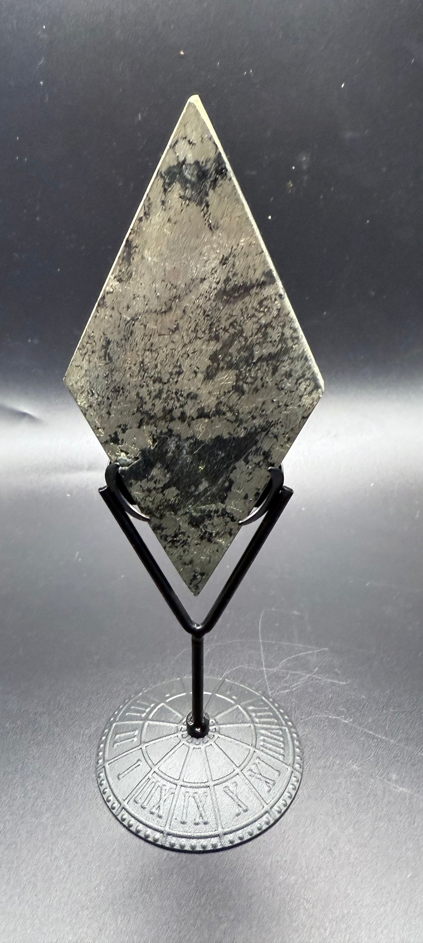 Pyrite Rhombus on Stand