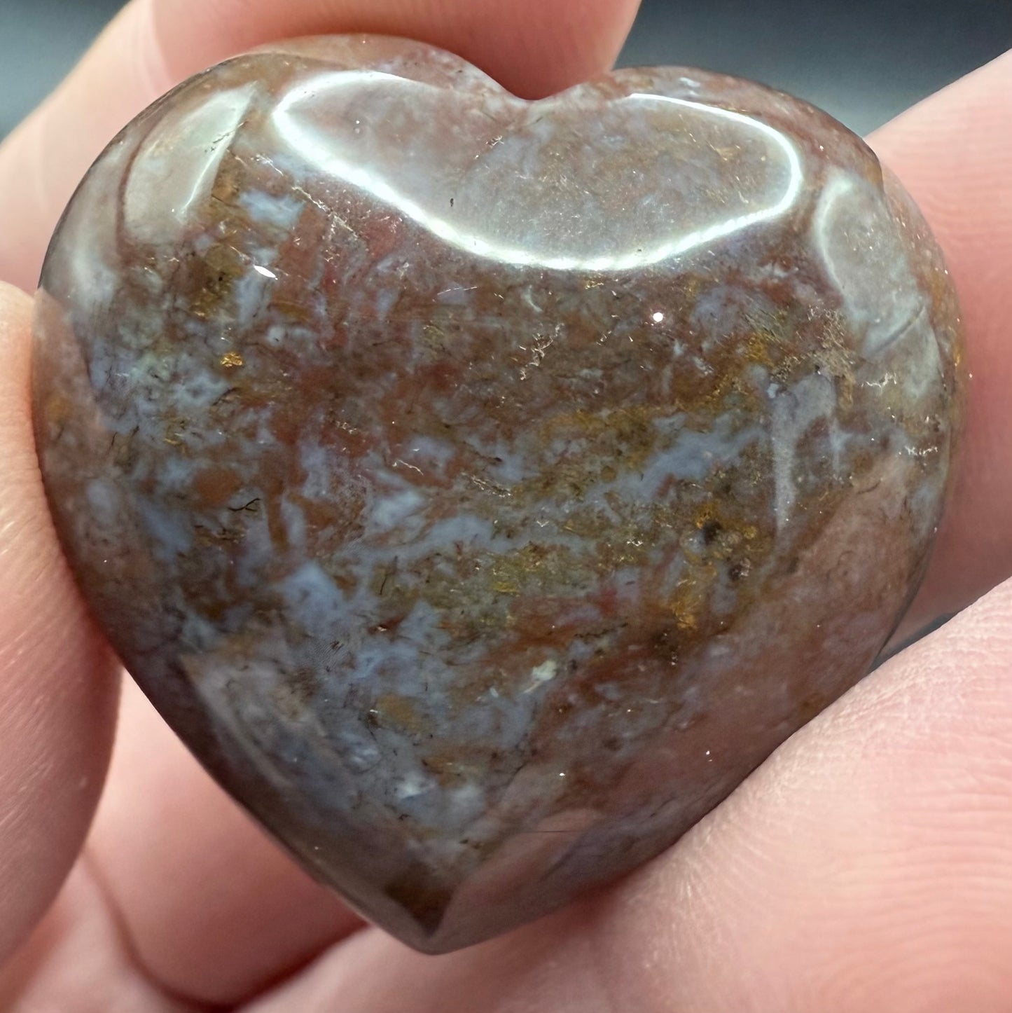 Ocean Jasper Heart ā 3 cm