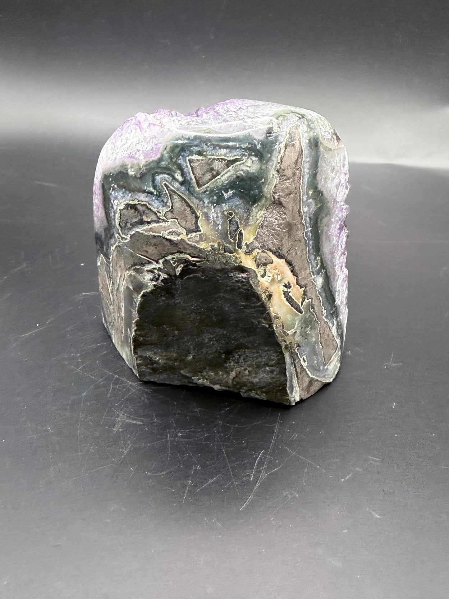 Amethyst Geode with Unique Eye Formations