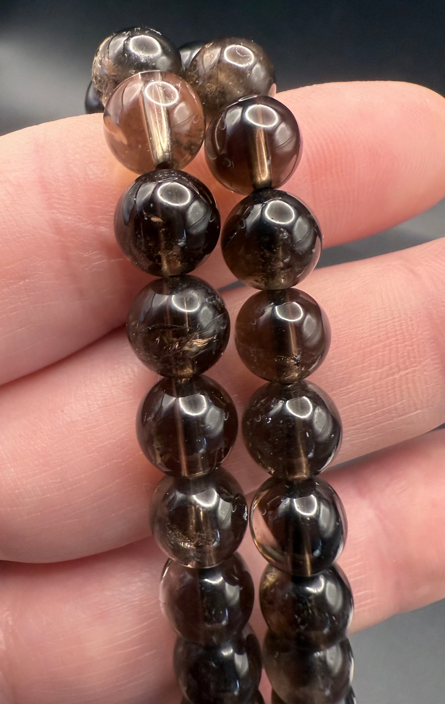 Smoky Quartz 8mm Bracelet