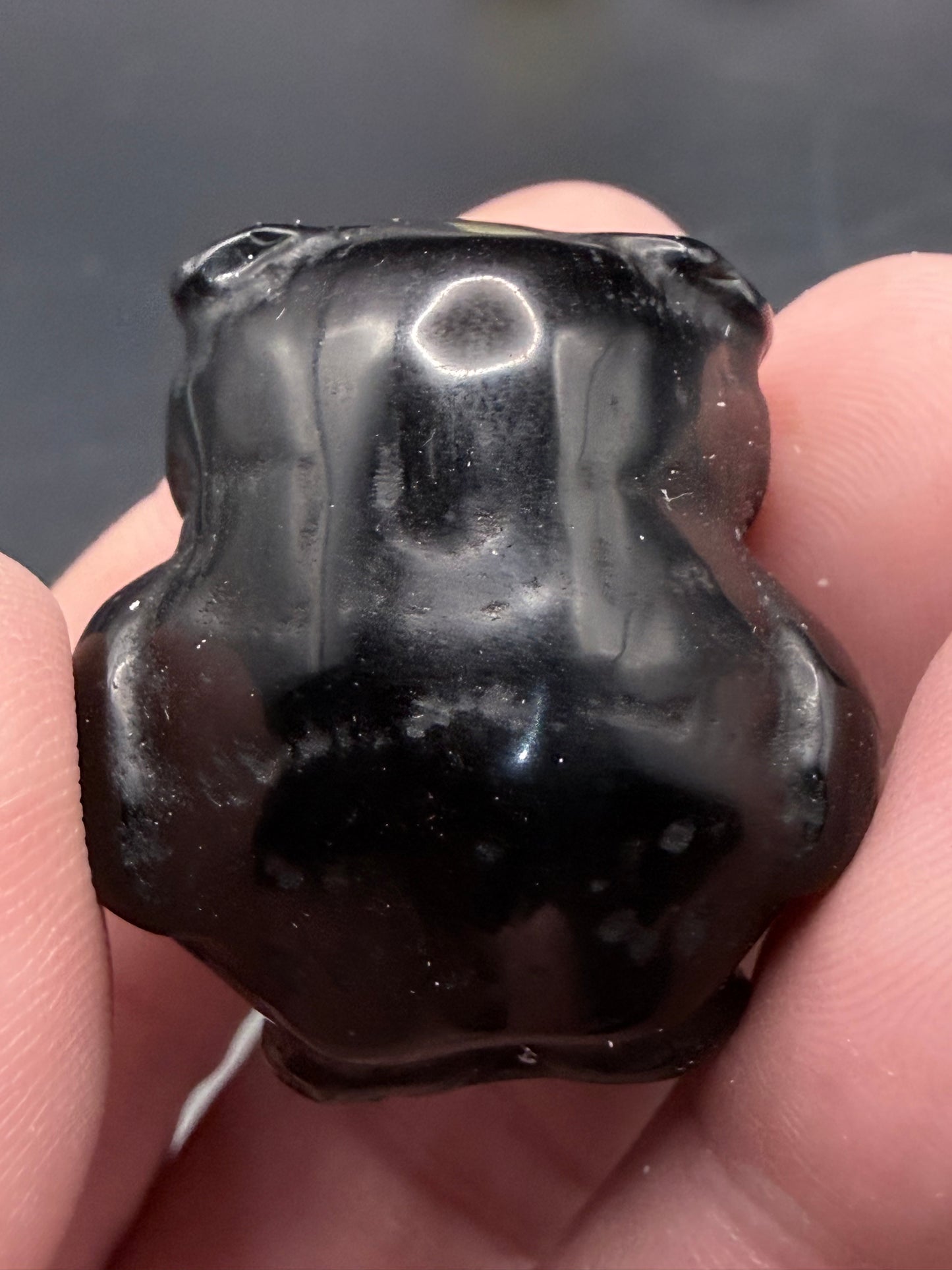Black Obsidian Owl Carving – 3cm