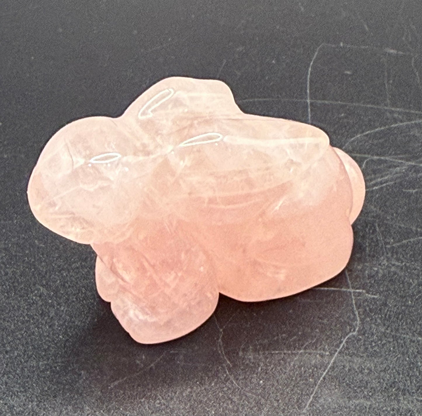 Rose Quartz Rabbit Carving 5x3.2cm