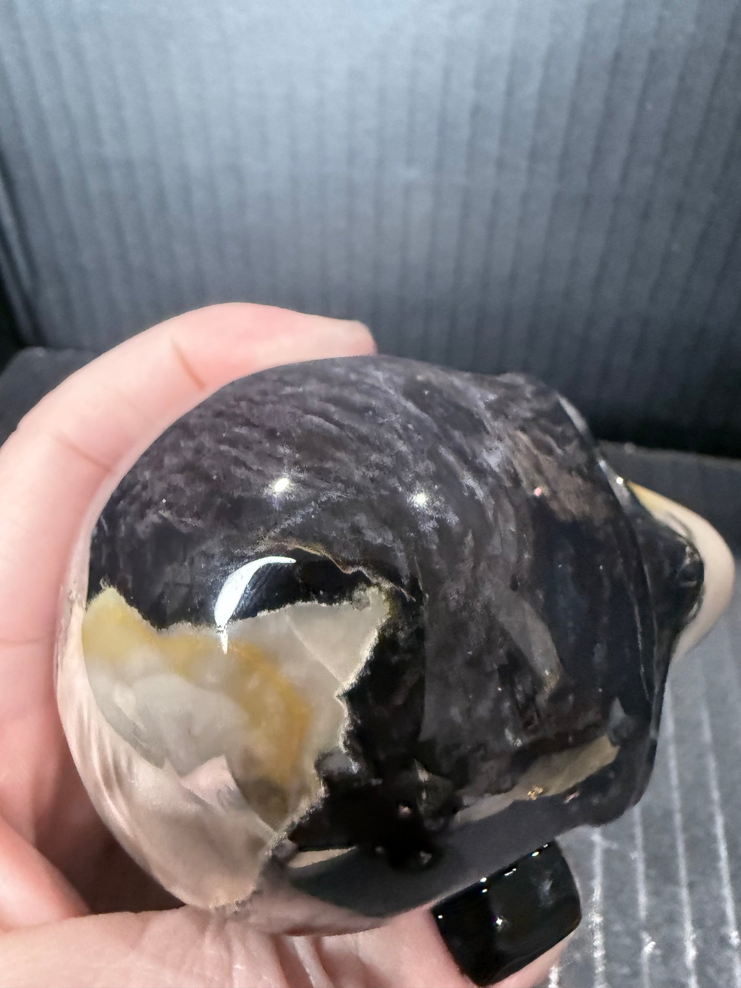 Volcano Agate Skull