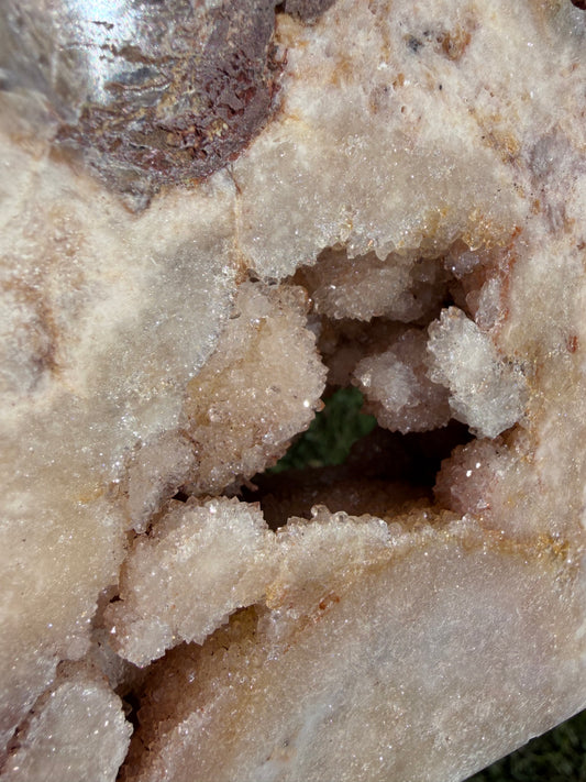 Pink Amethyst Druzy Freeform 1.8kg | Large Crystal Display Piece