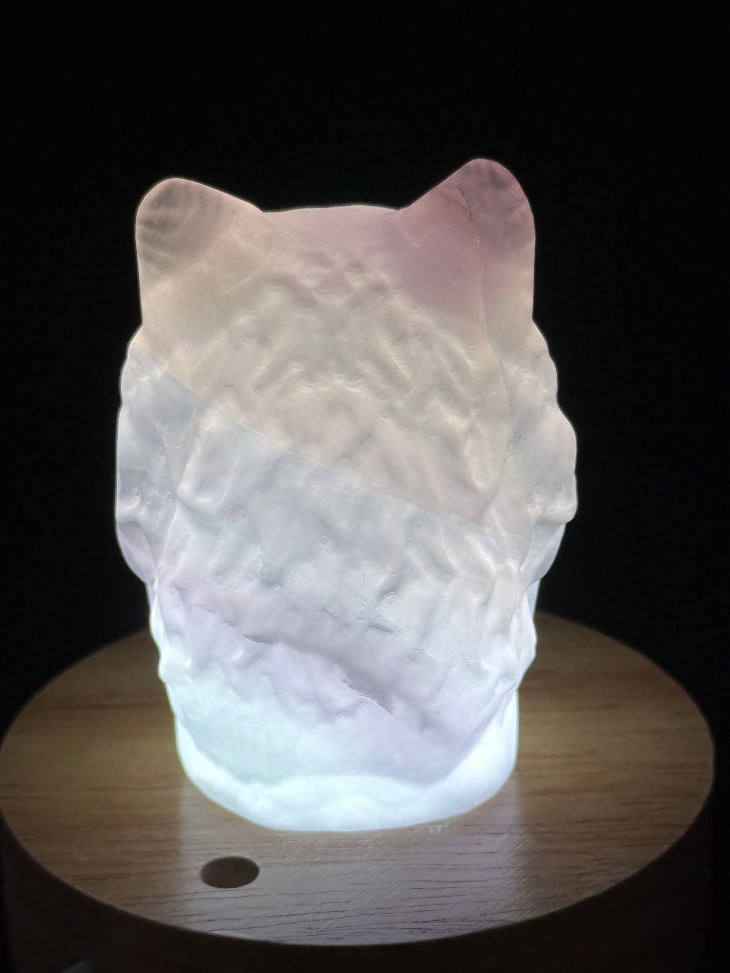 Rainbow Fluorite wolf Head