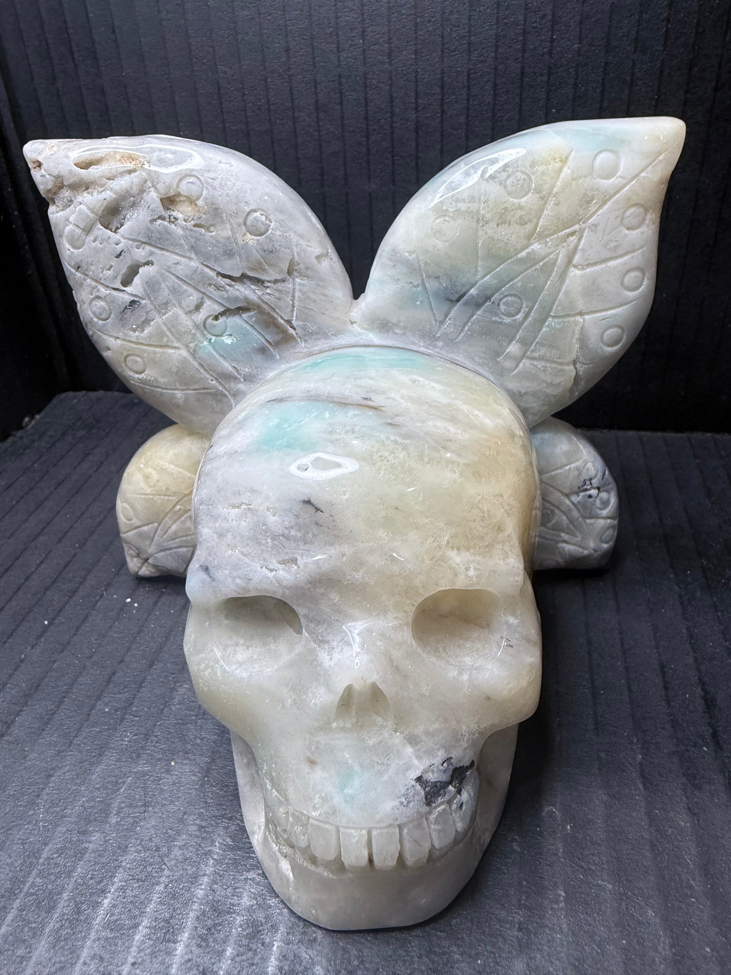 Caribbean Calcite Skull with wings