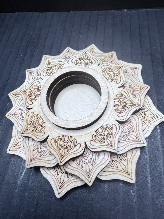 Lotus wooden sphere Holder