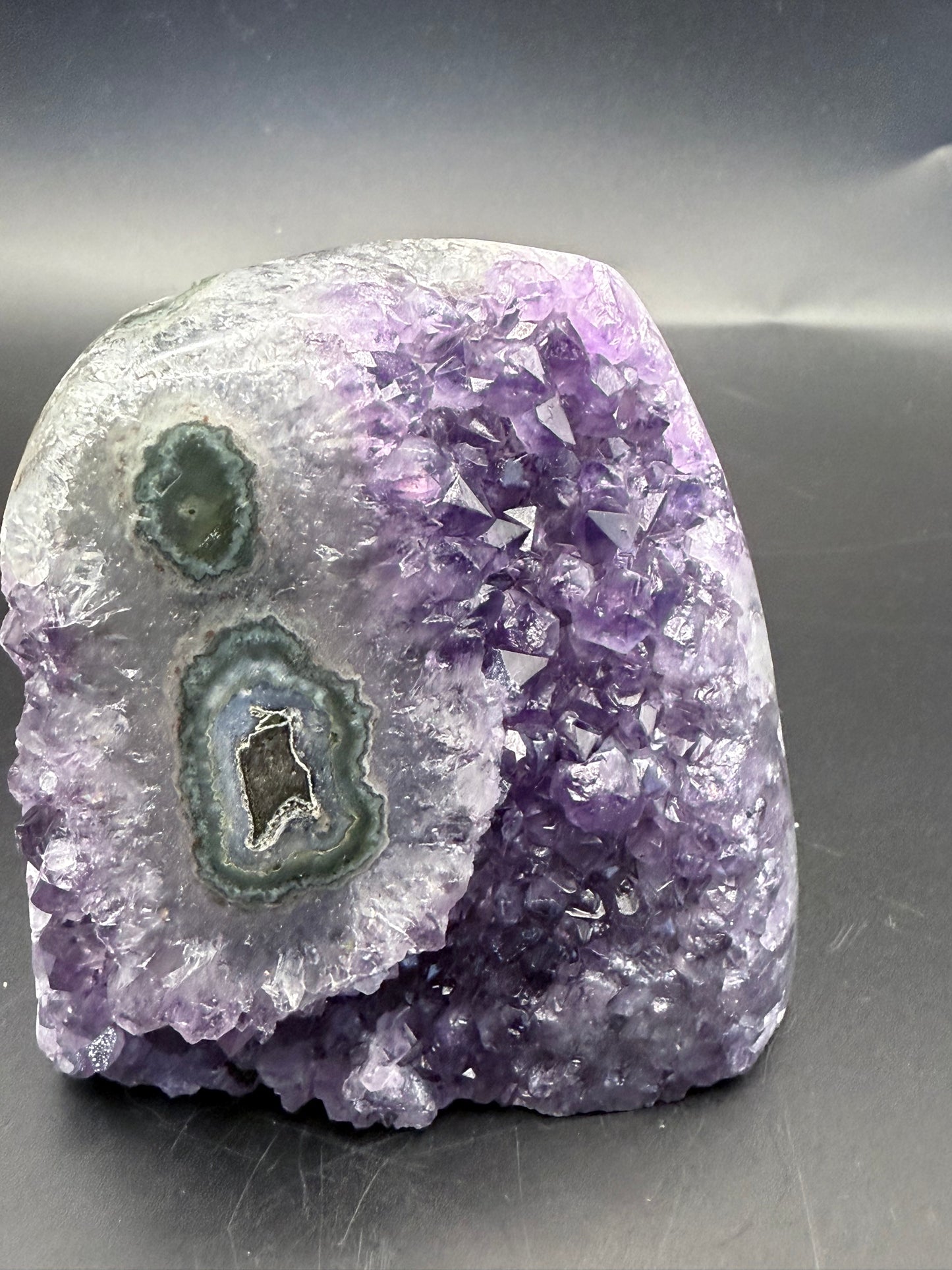 Amethyst Geode with Unique Eye Formations