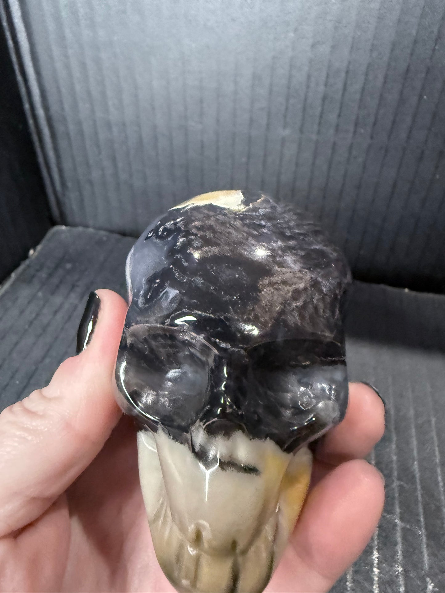 Volcano Agate Skull