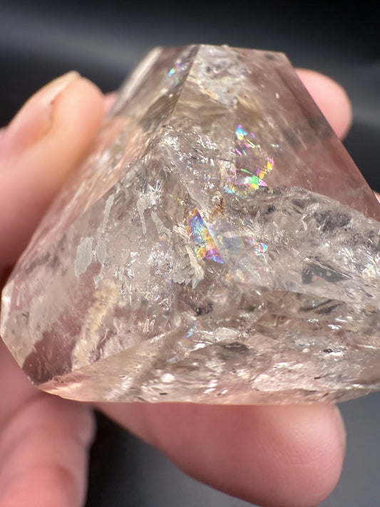 Included Smoky Quartz with Rainbow