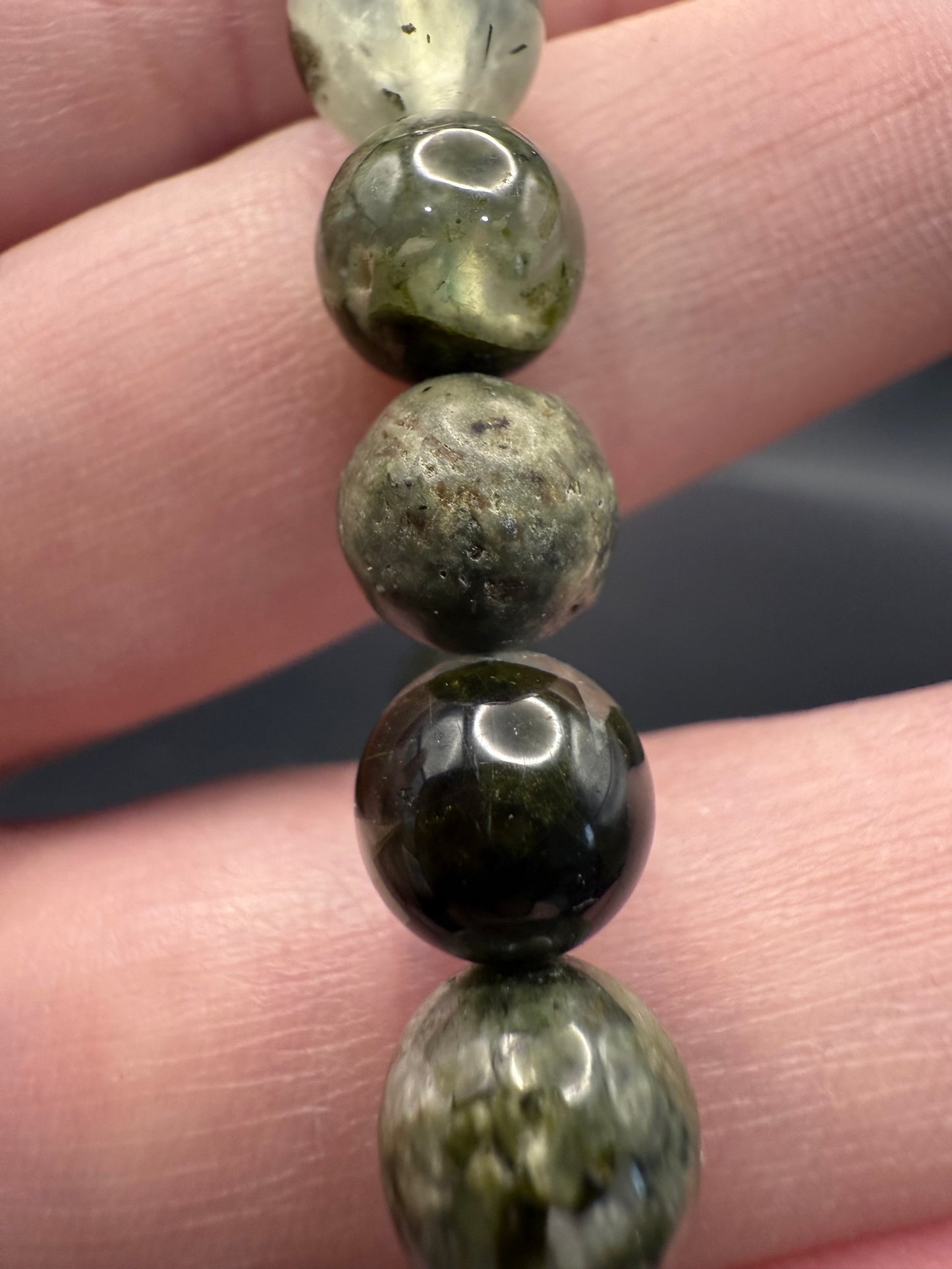 Prehnite with Epidote Bracelet - Crystal wonderland By Lisa